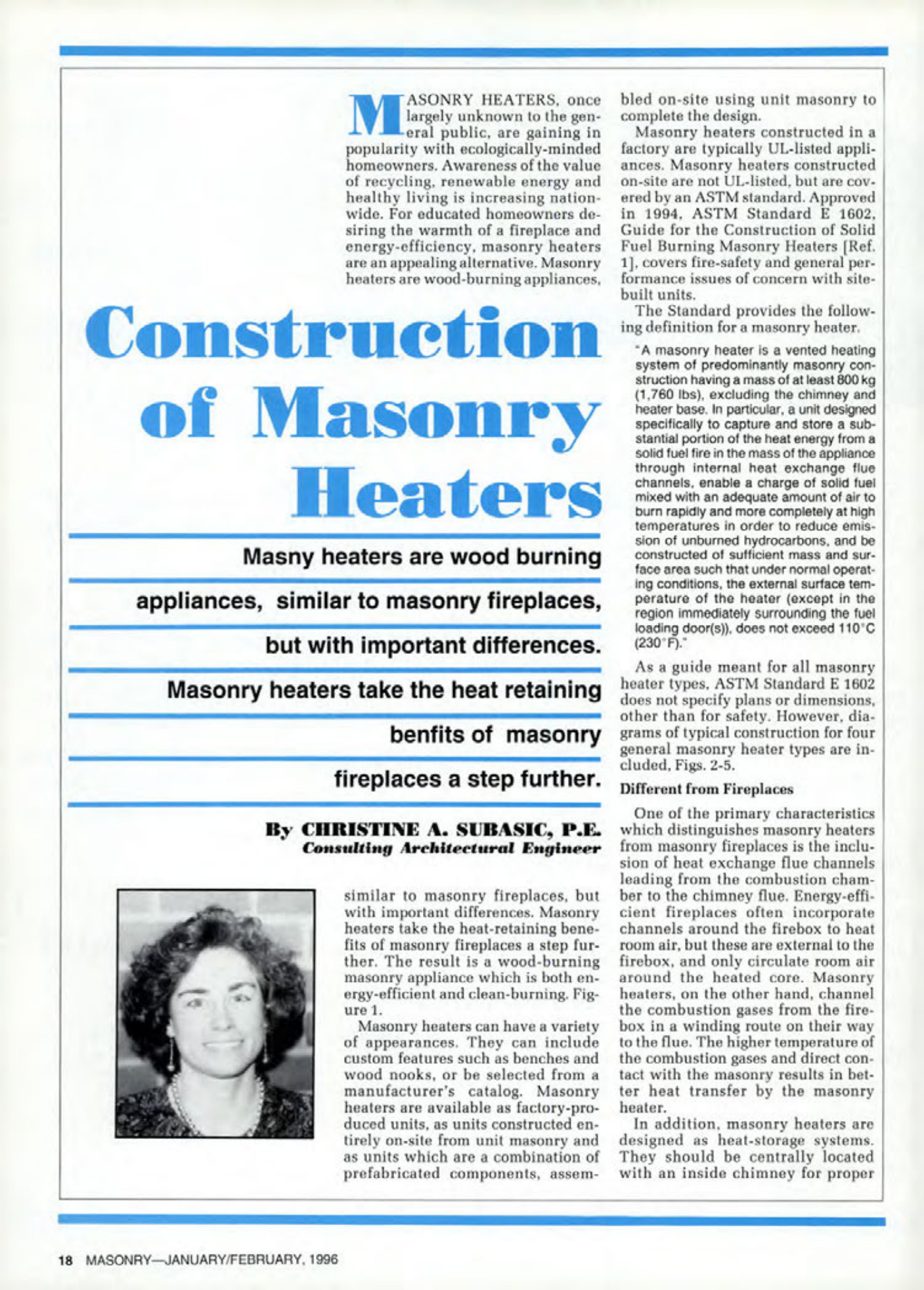 Masonry Magazine February 1996 Page. 18