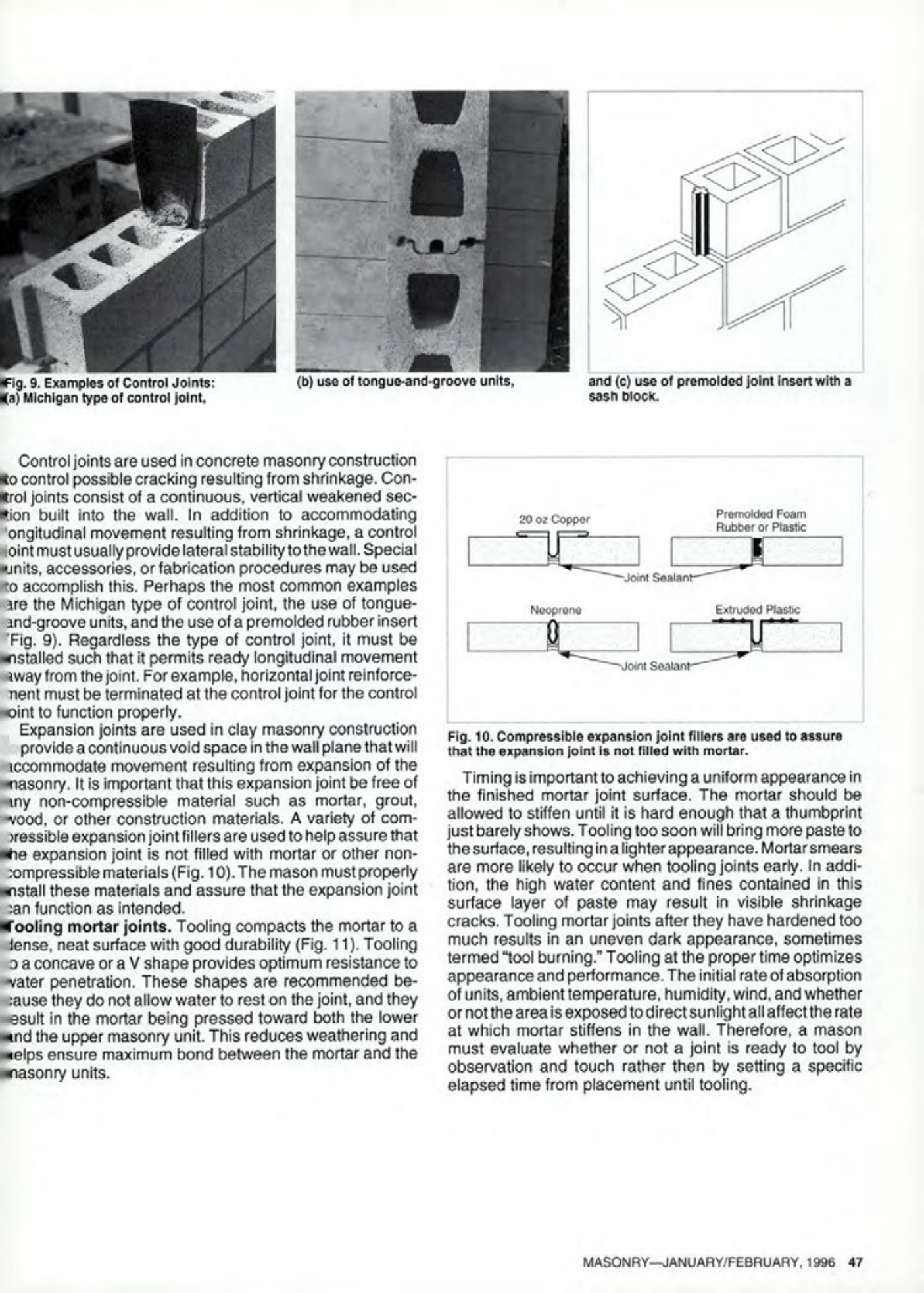 Masonry Magazine February 1996 Page. 47