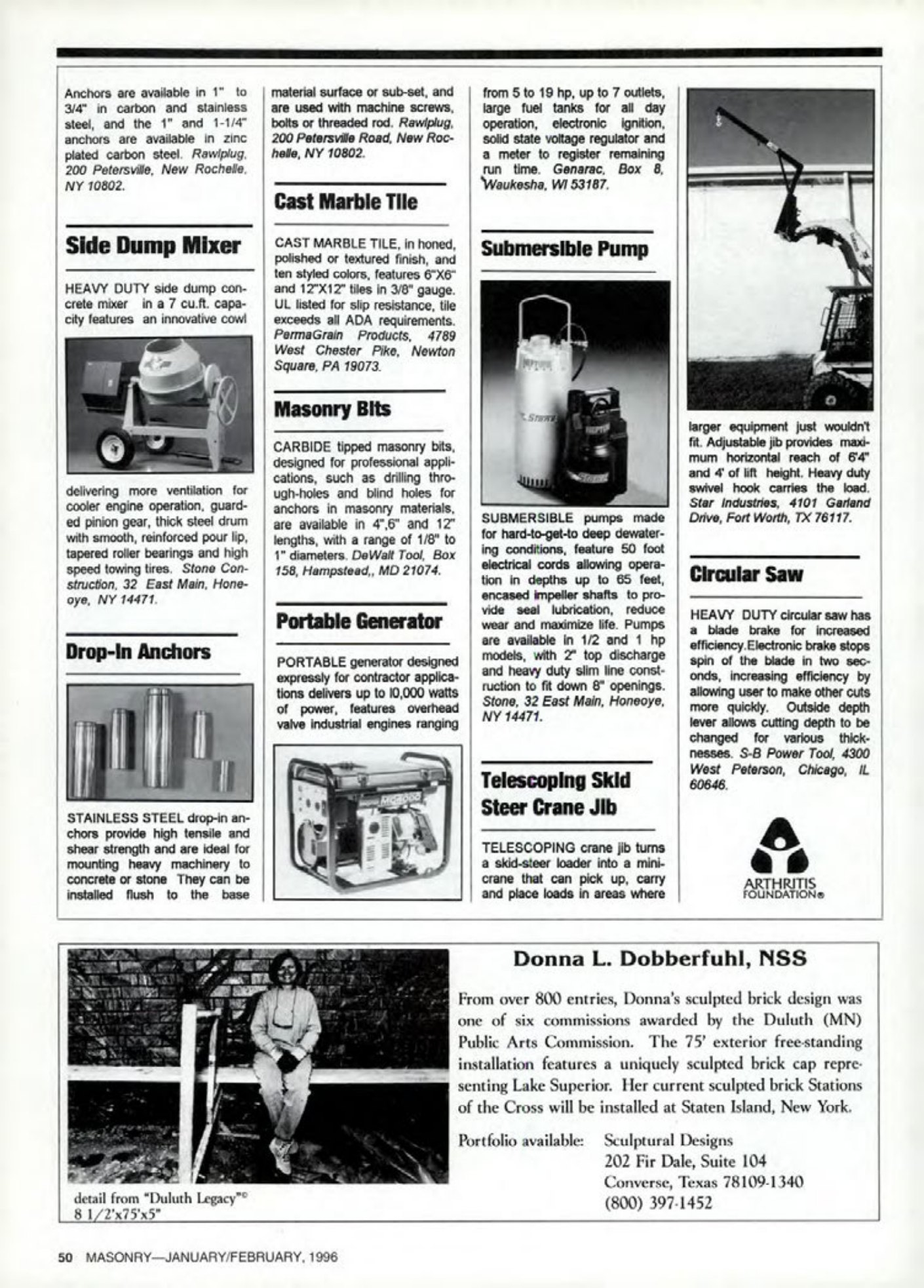 Masonry Magazine February 1996 Page. 50