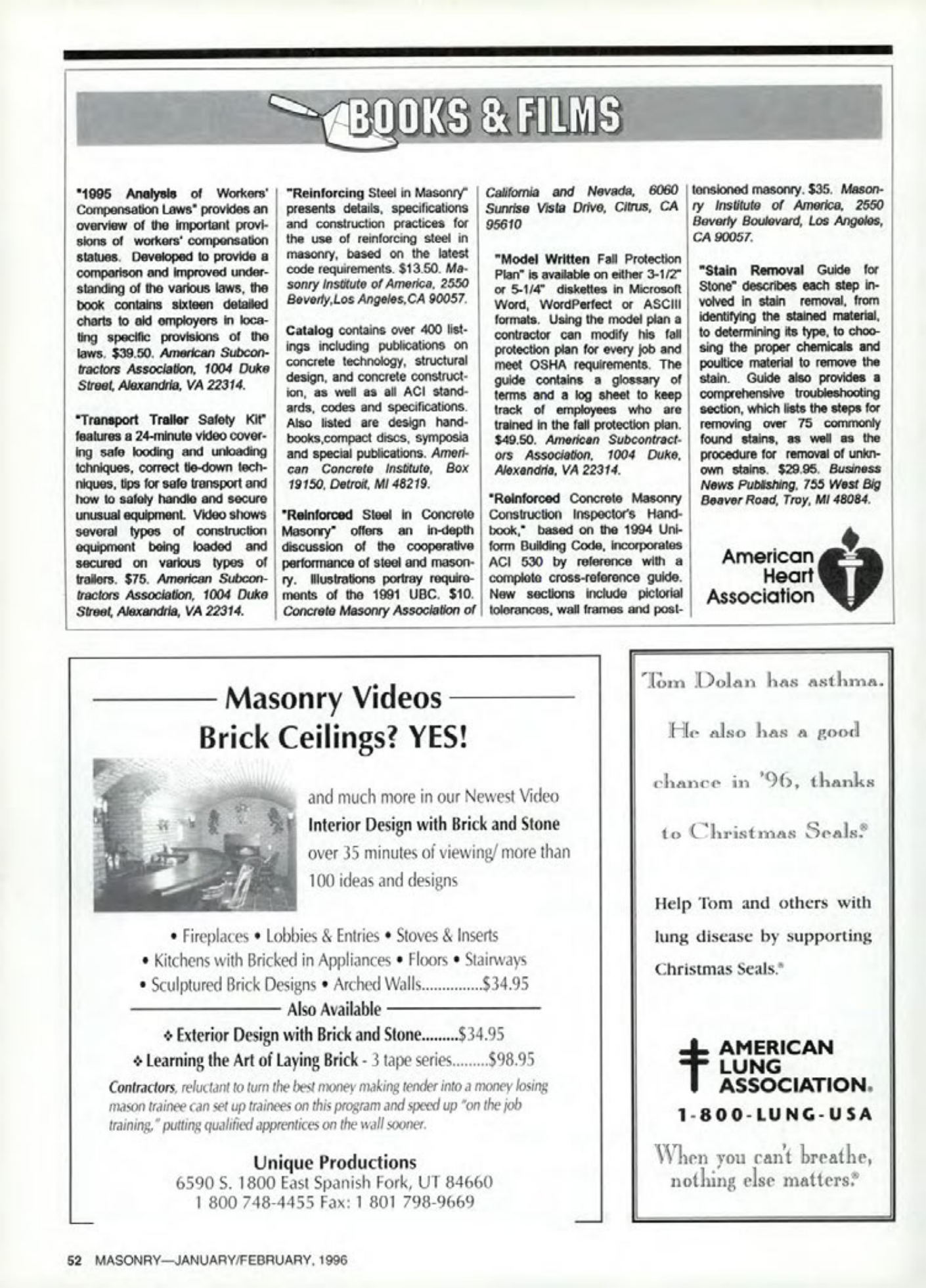 Masonry Magazine February 1996 Page. 52