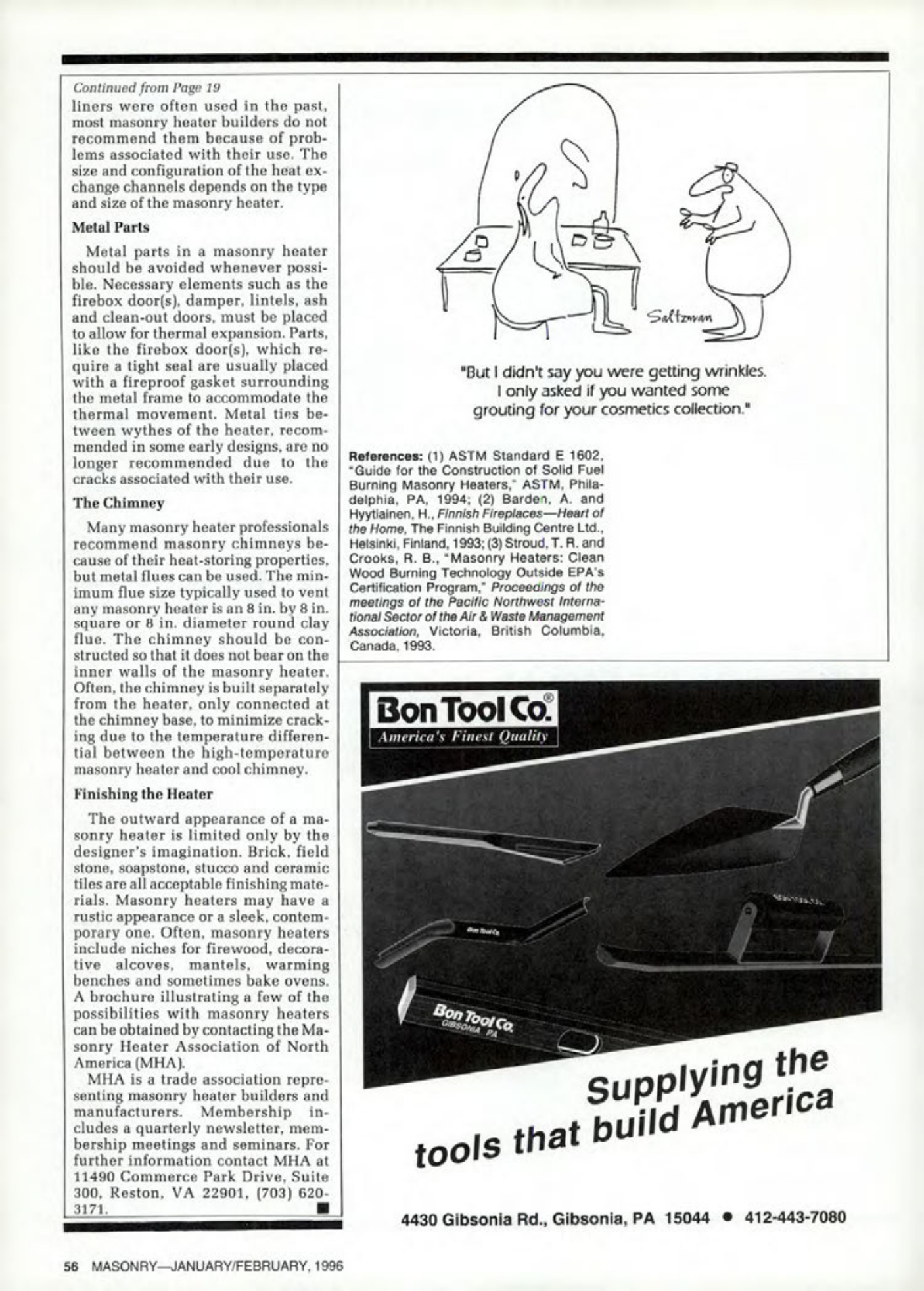 Masonry Magazine February 1996 Page. 56