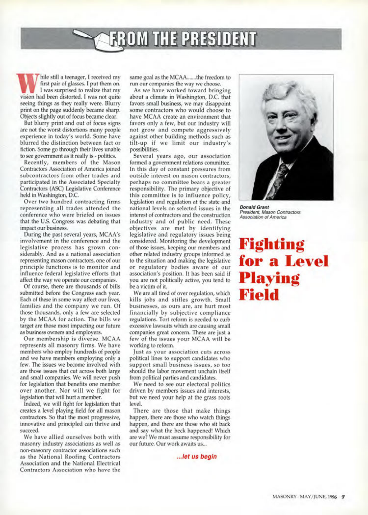 Masonry Magazine June 1996 Page. 7