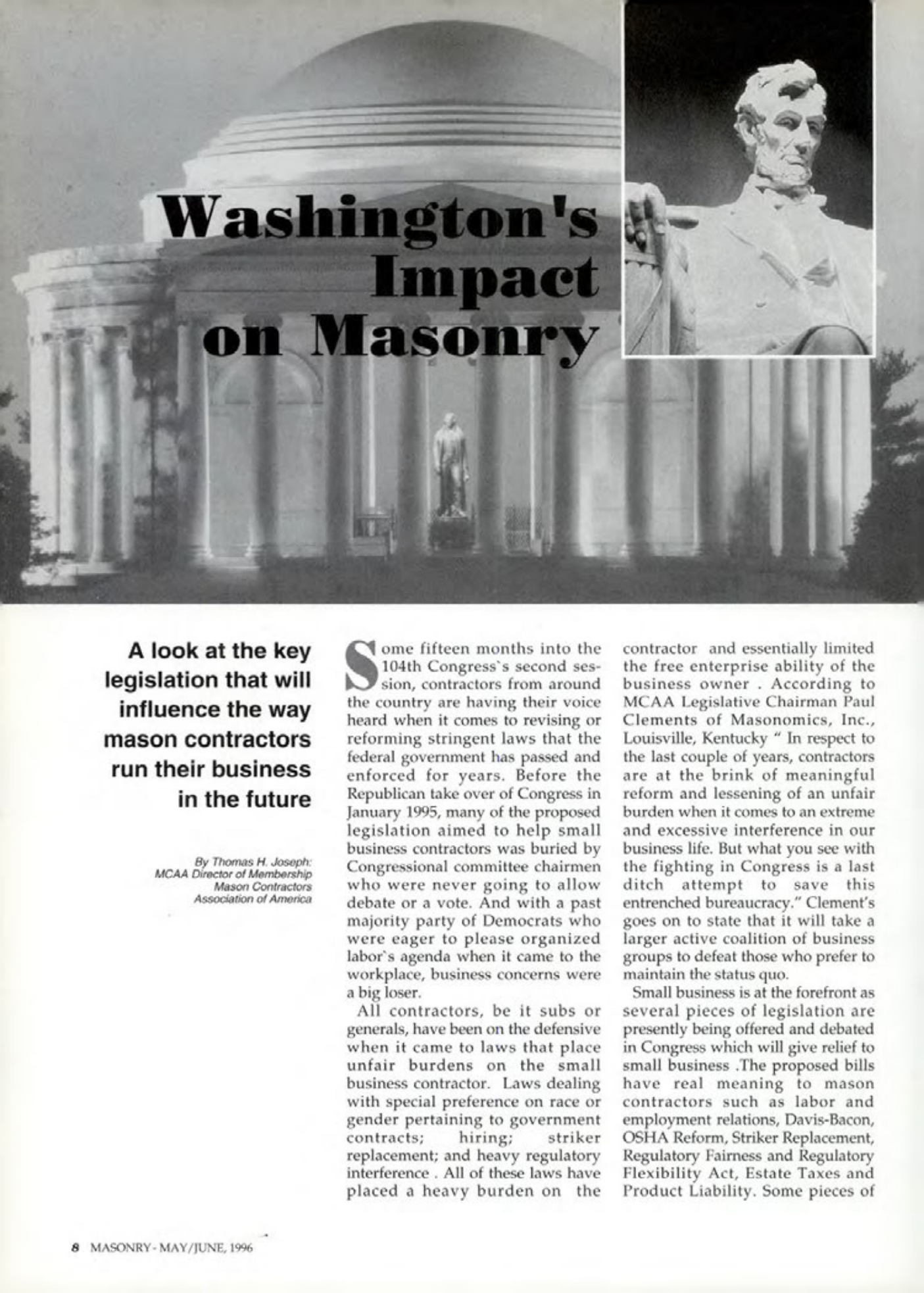 Masonry Magazine June 1996 Page. 8