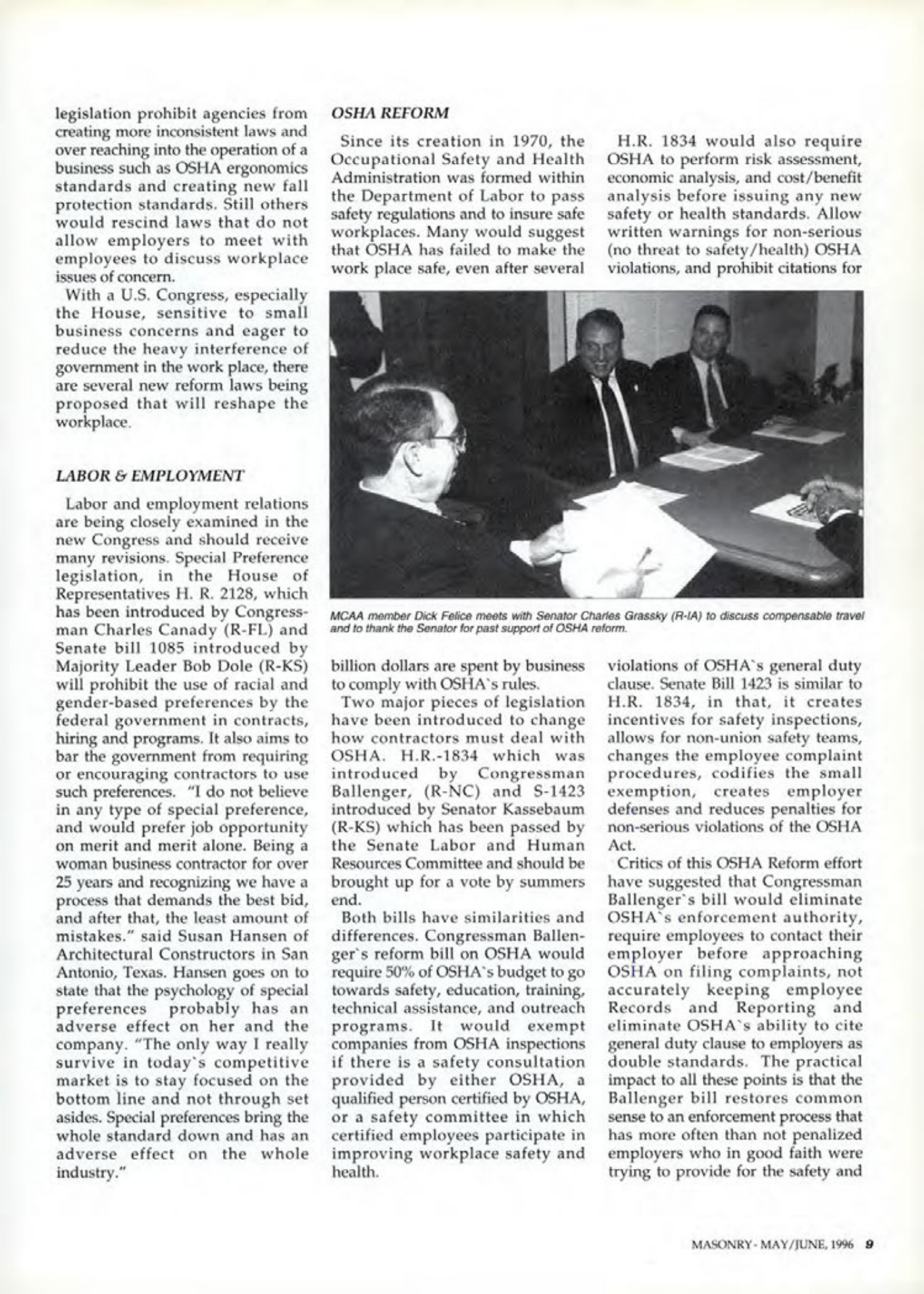 Masonry Magazine June 1996 Page. 9
