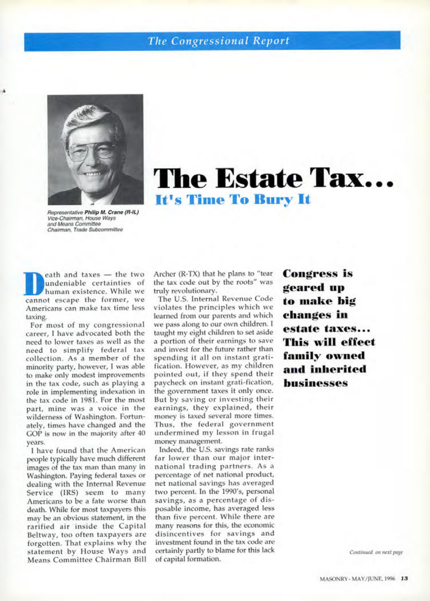 Masonry Magazine June 1996 Page. 13