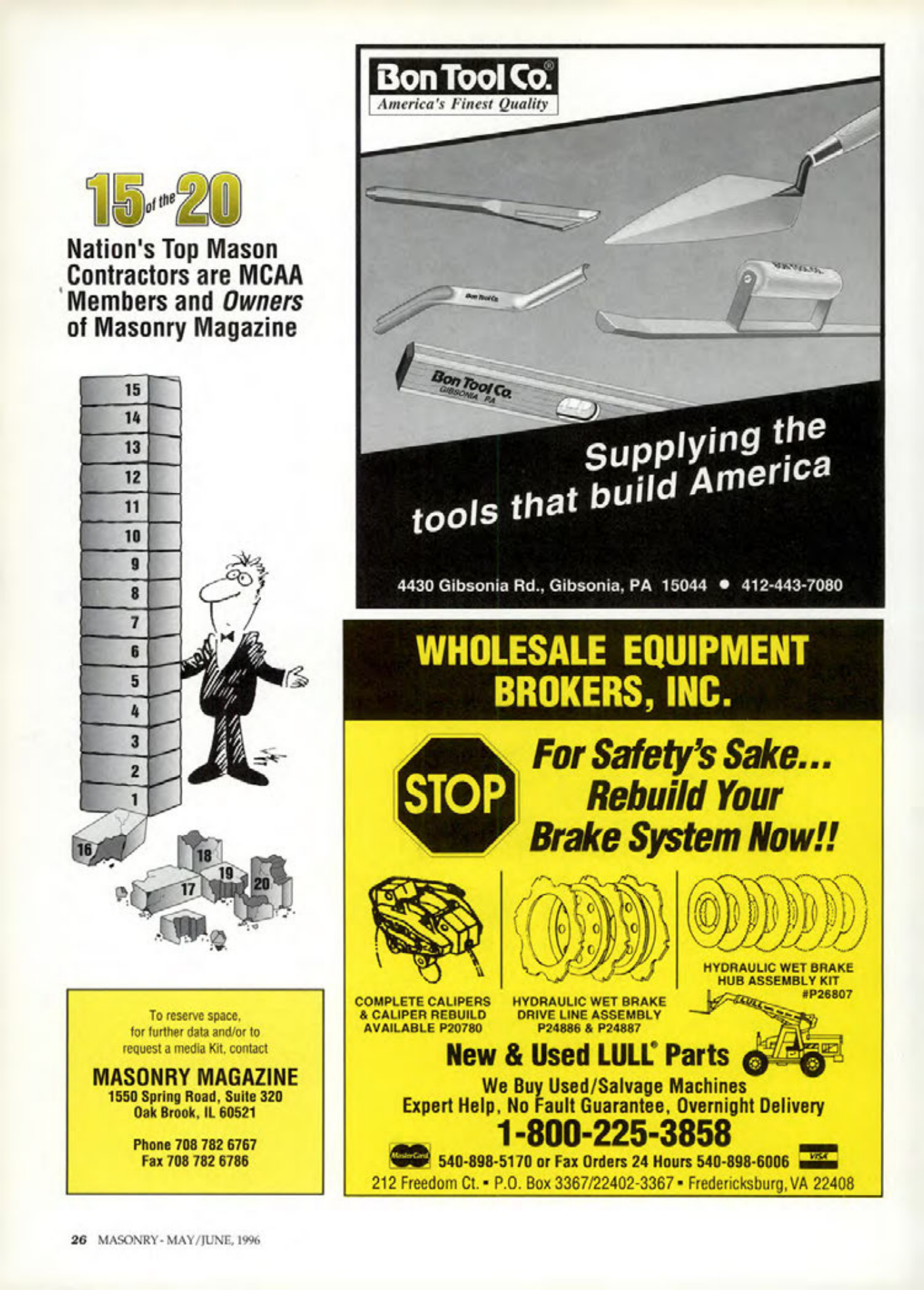 Masonry Magazine June 1996 Page. 26