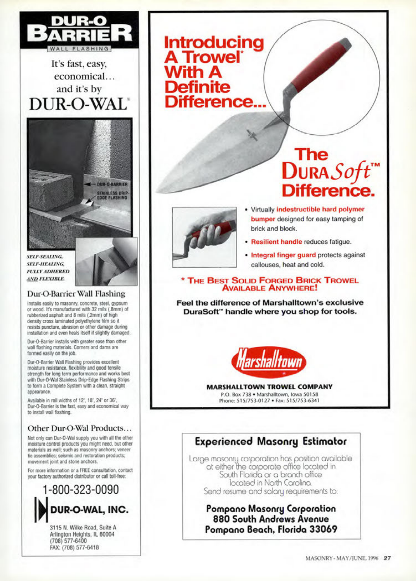 Masonry Magazine June 1996 Page. 27