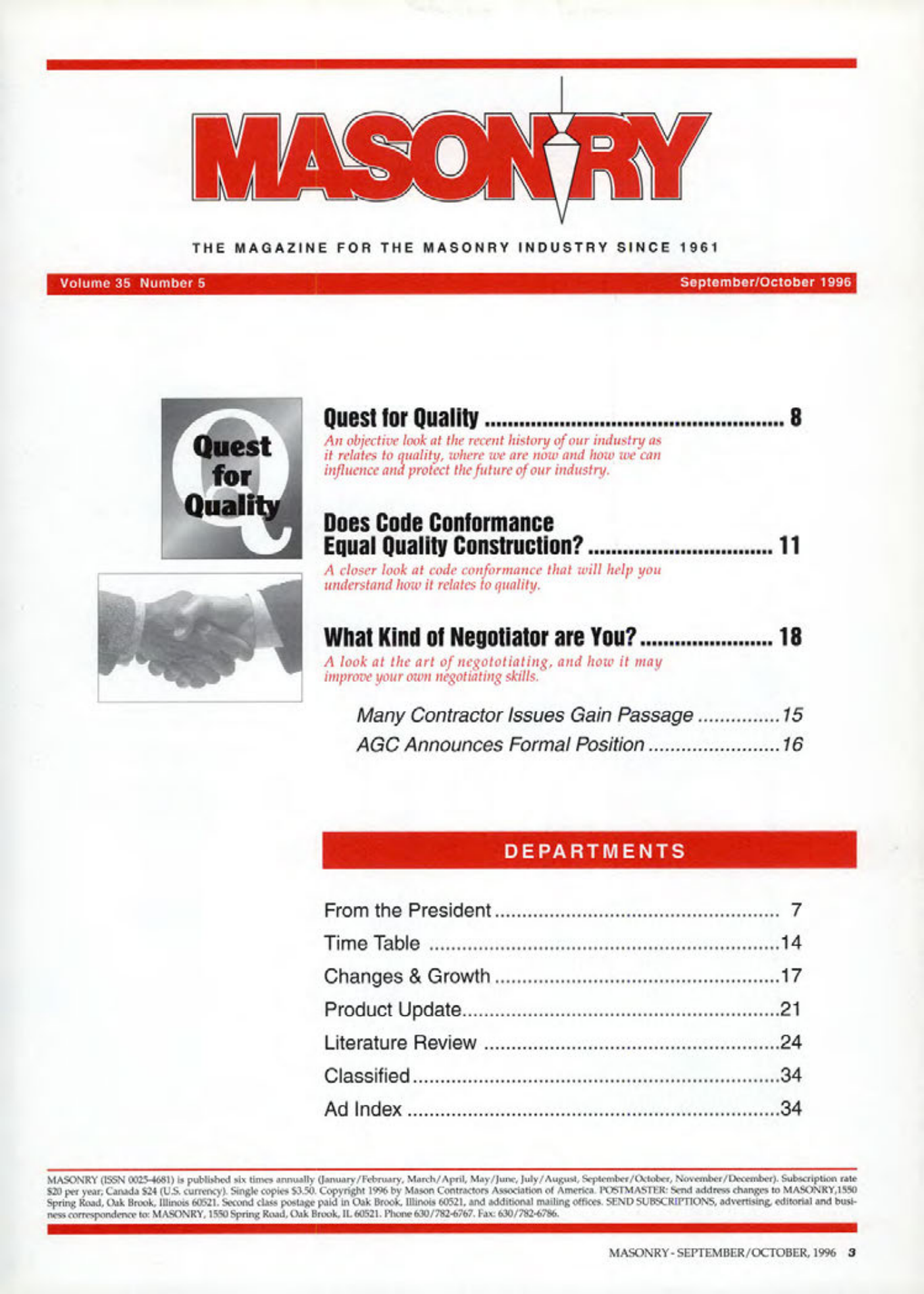 Masonry Magazine October 1996 Page. 3