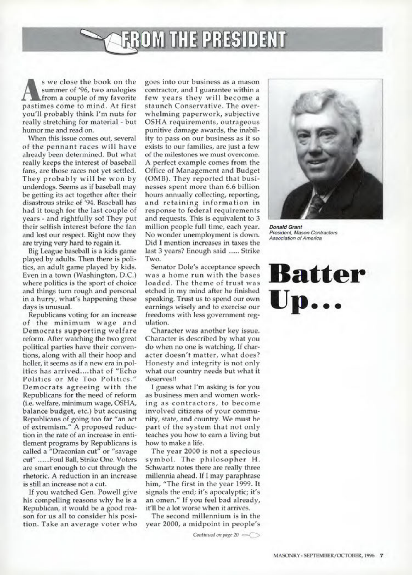 Masonry Magazine October 1996 Page. 7