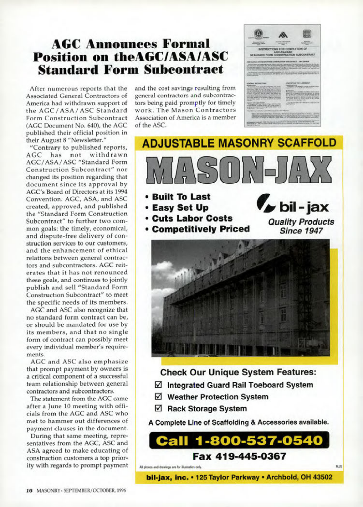 Masonry Magazine October 1996 Page. 16