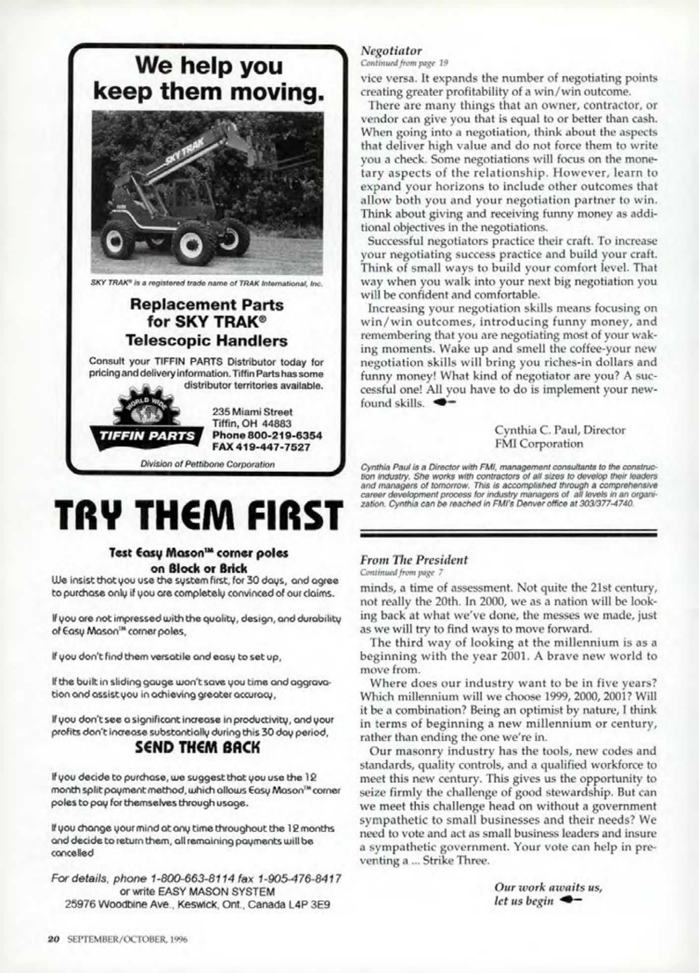 Masonry Magazine October 1996 Page. 20
