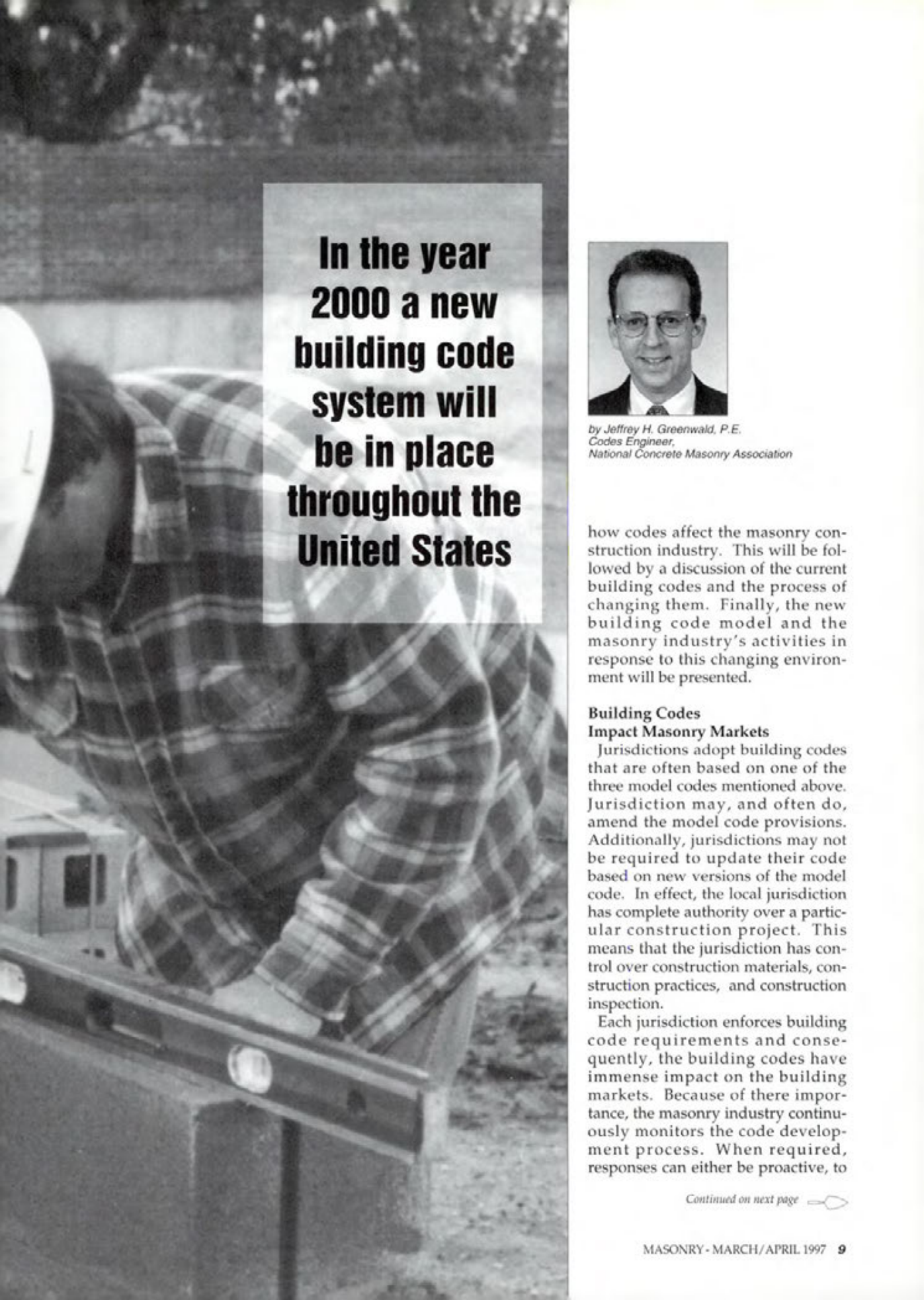 Masonry Magazine April 1997 Page. 9