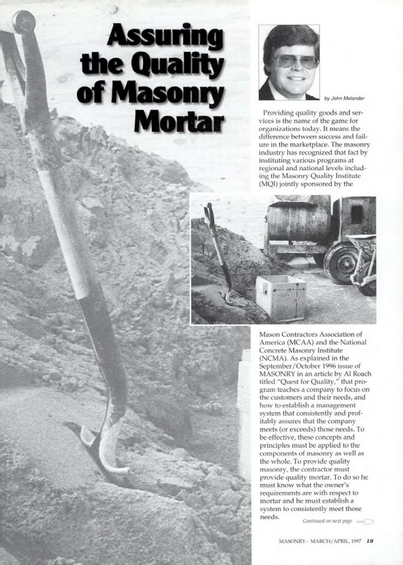 Masonry Magazine April 1997 Page. 19