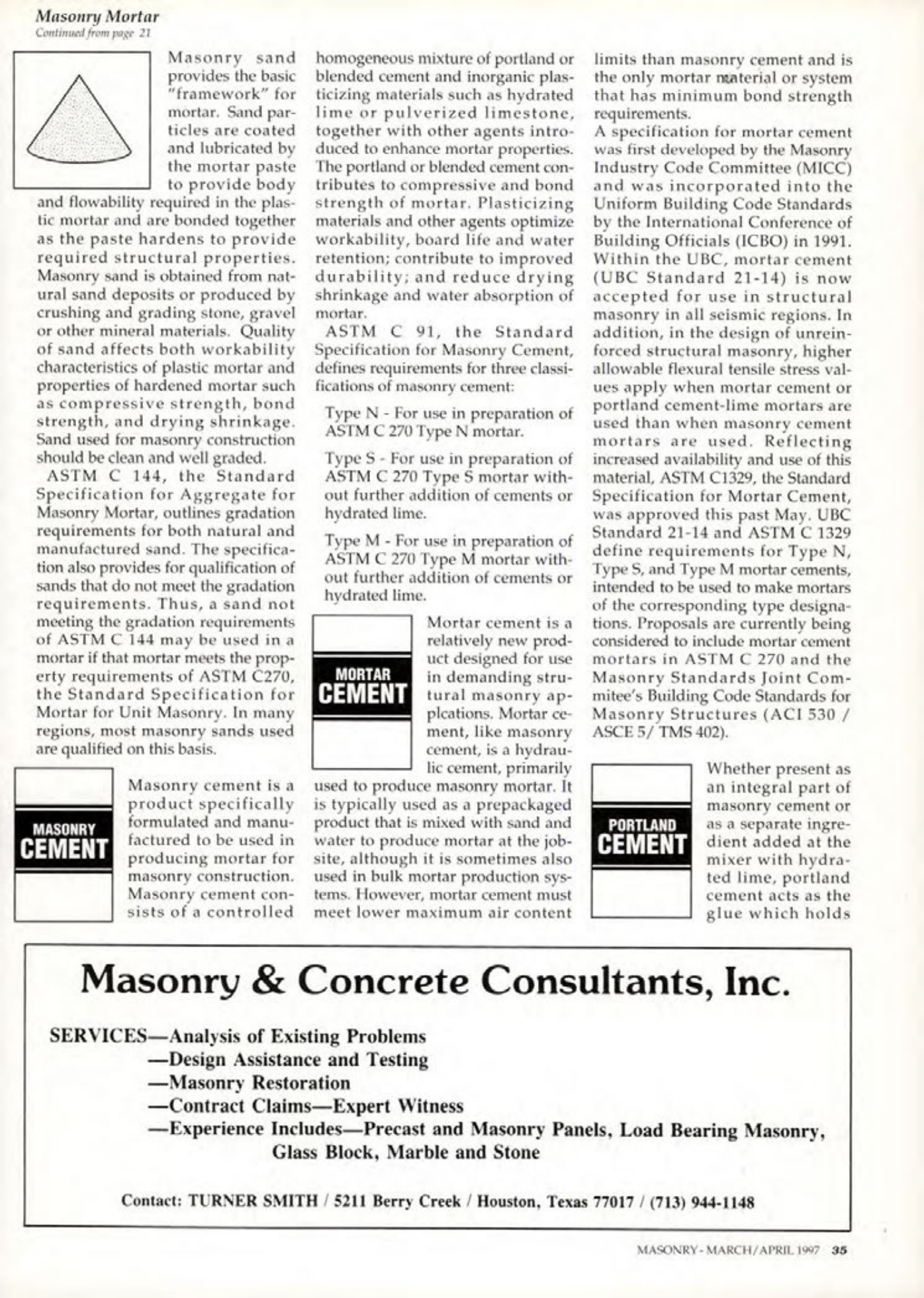 Masonry Magazine April 1997 Page. 35