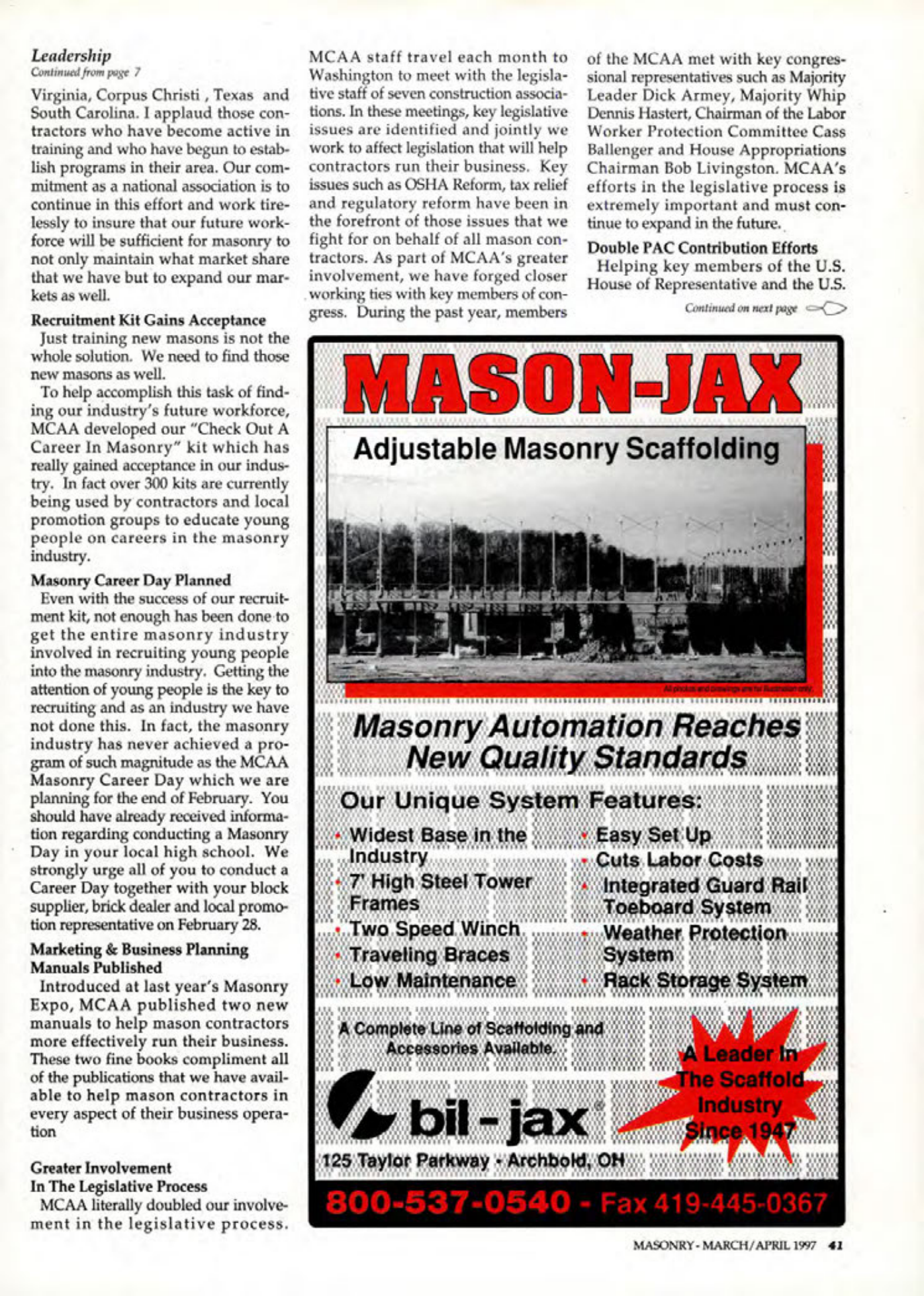 Masonry Magazine April 1997 Page. 41
