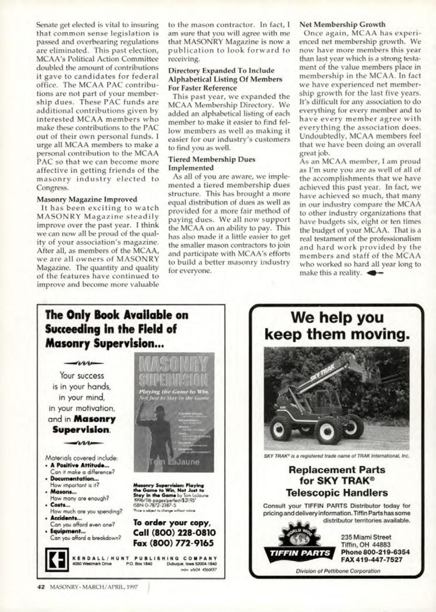 Masonry Magazine April 1997 Page. 42