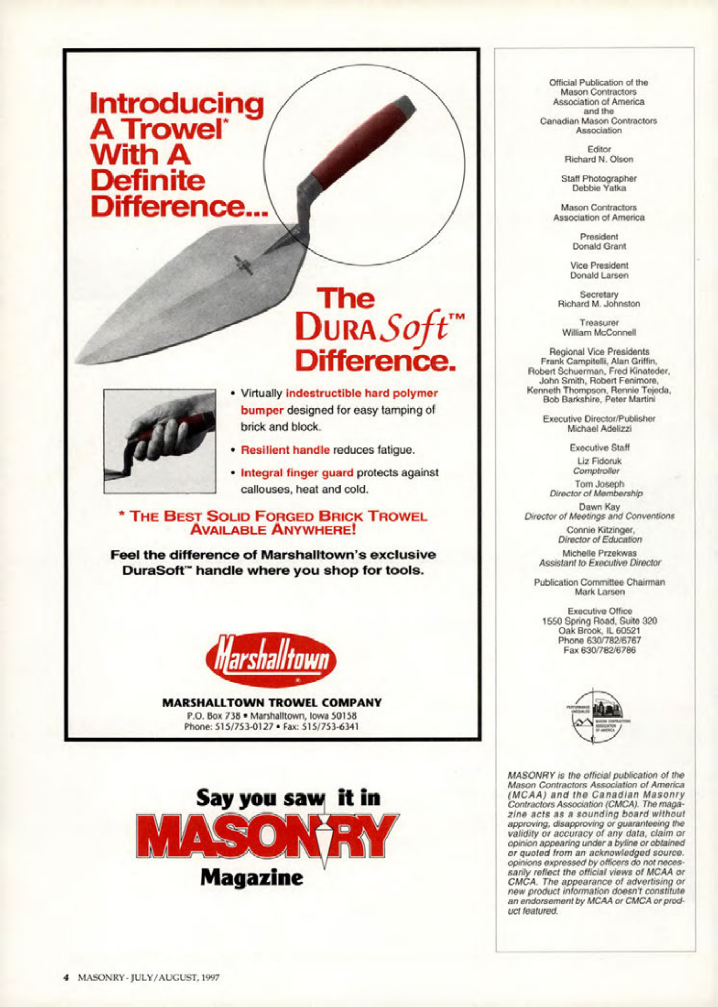 Masonry Magazine August 1997 Page. 4