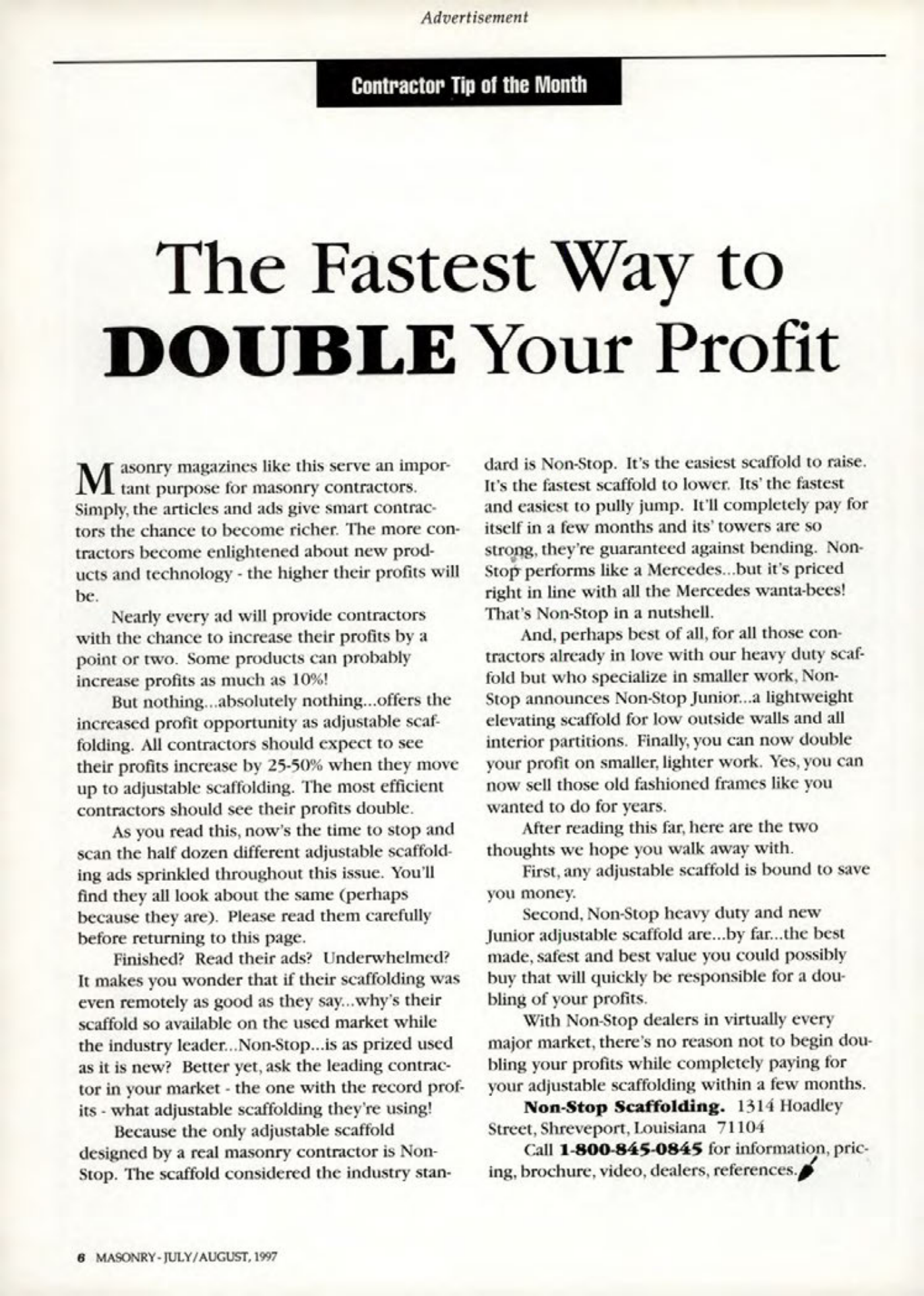 Masonry Magazine August 1997 Page. 6