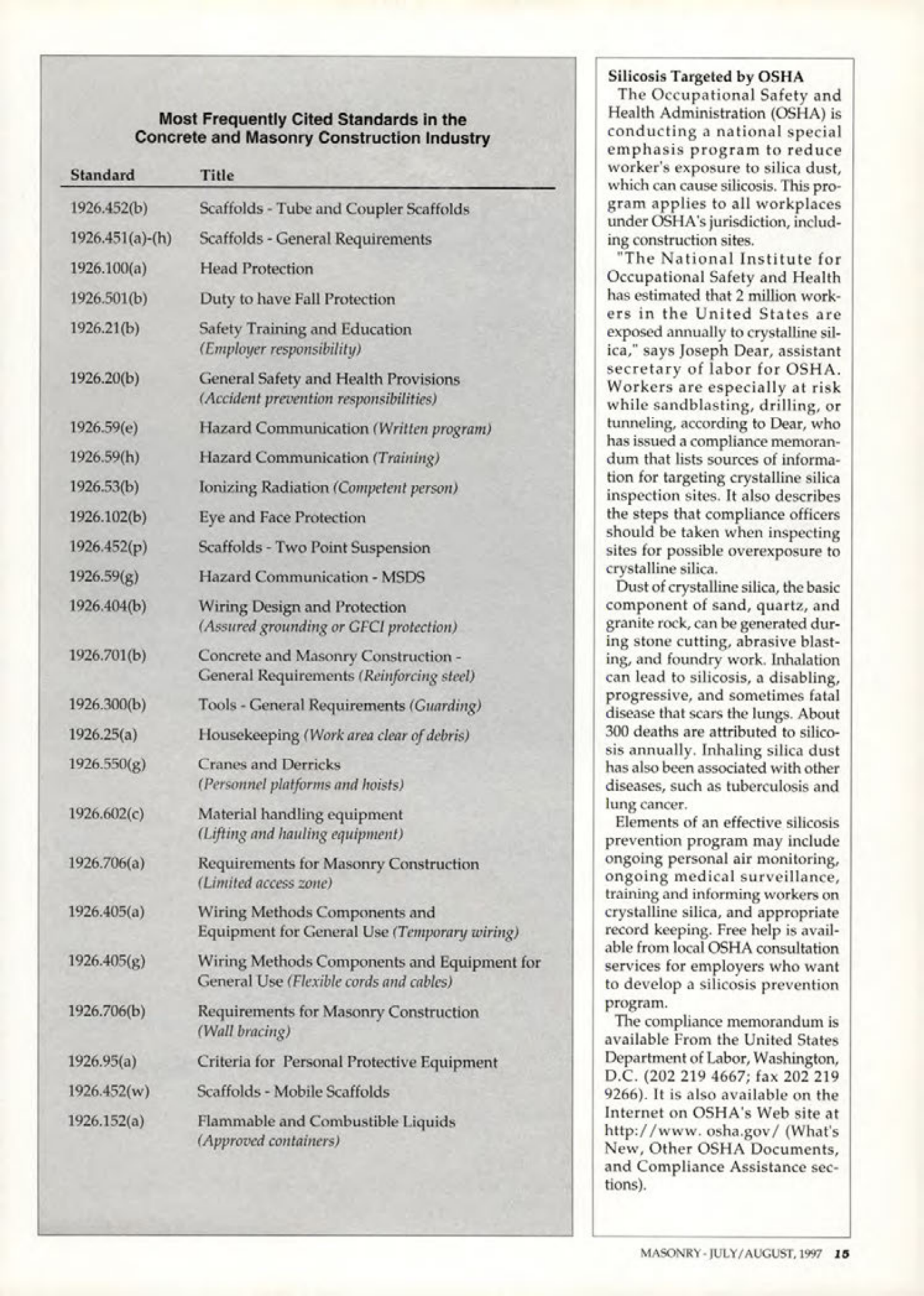 Masonry Magazine August 1997 Page. 15