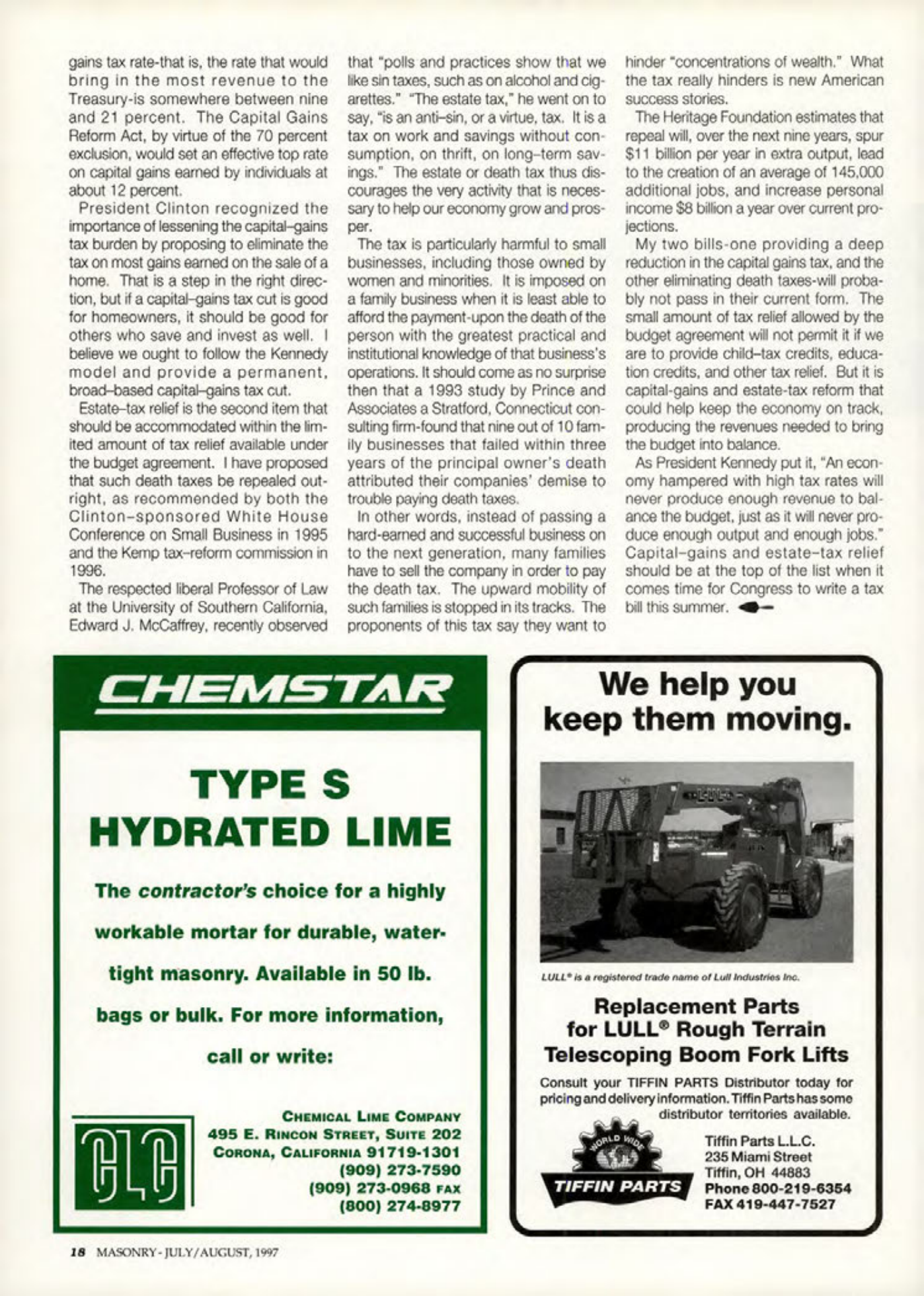 Masonry Magazine August 1997 Page. 18