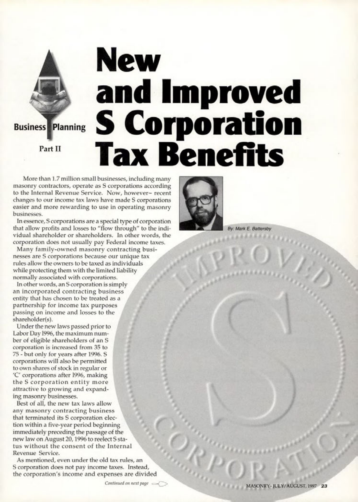 Masonry Magazine August 1997 Page. 23