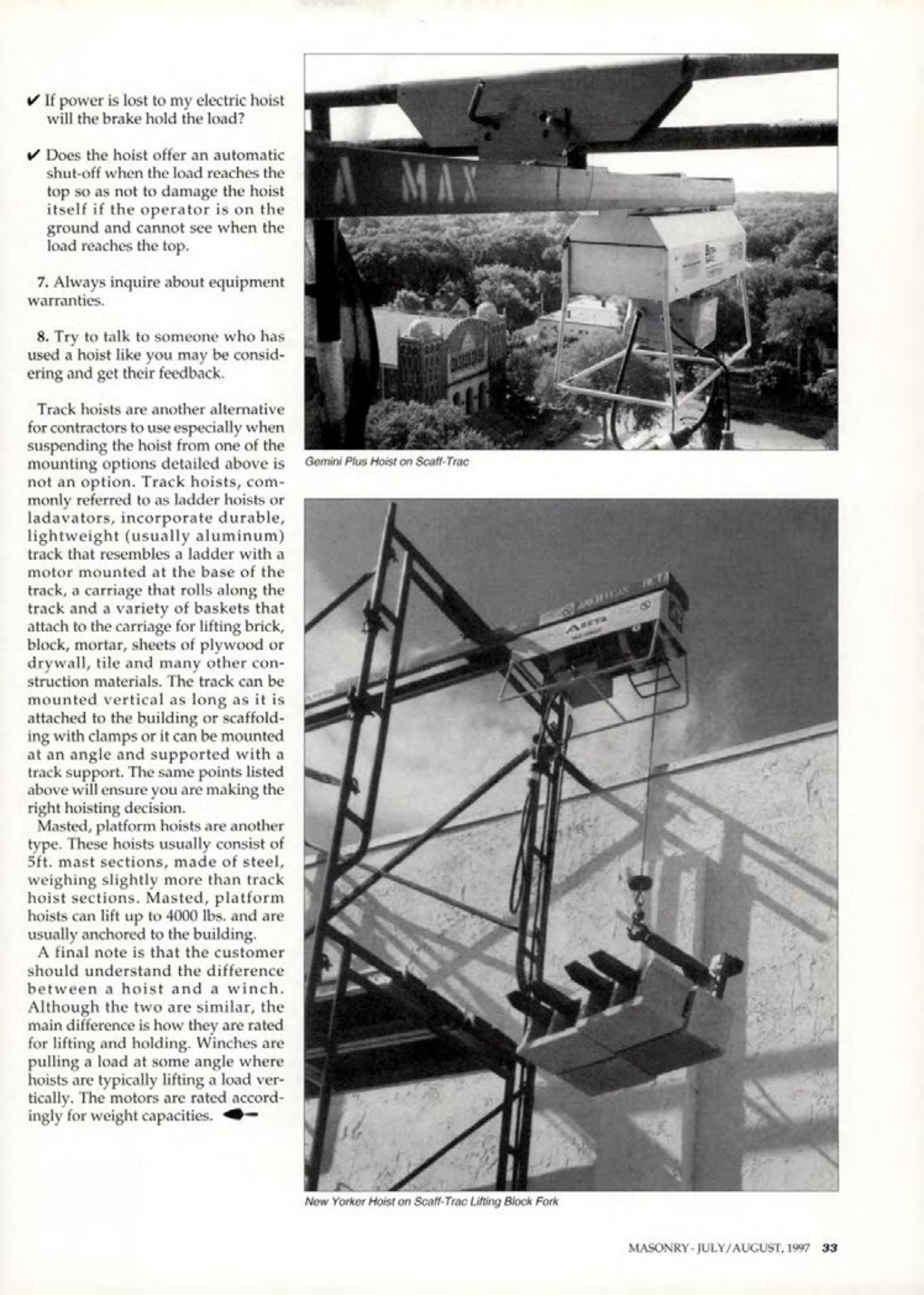 Masonry Magazine August 1997 Page. 33