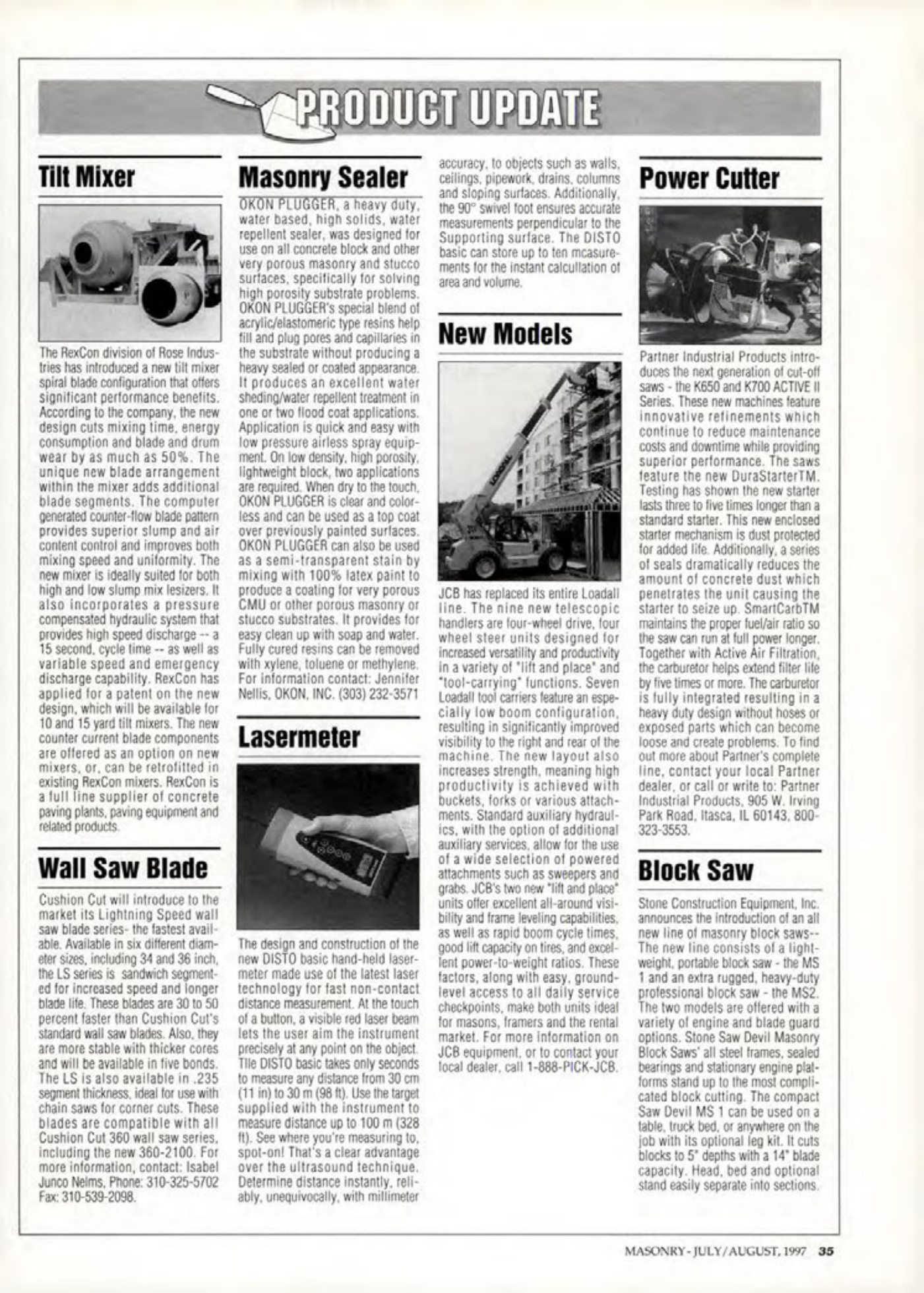 Masonry Magazine August 1997 Page. 35