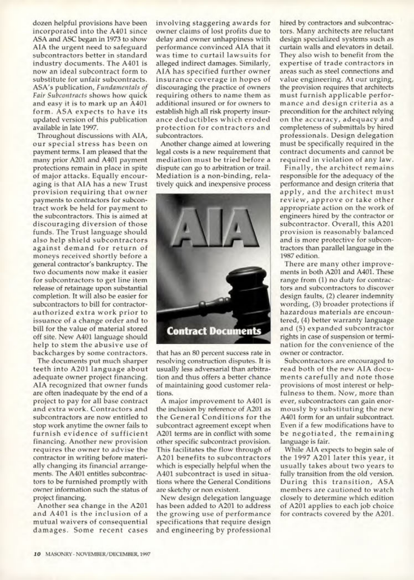 Masonry Magazine December 1997 Page. 10