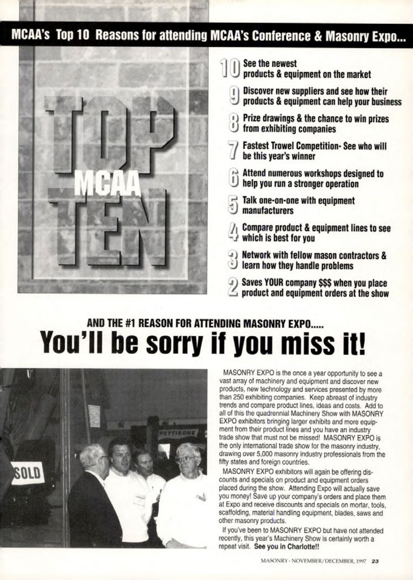 Masonry Magazine December 1997 Page. 23