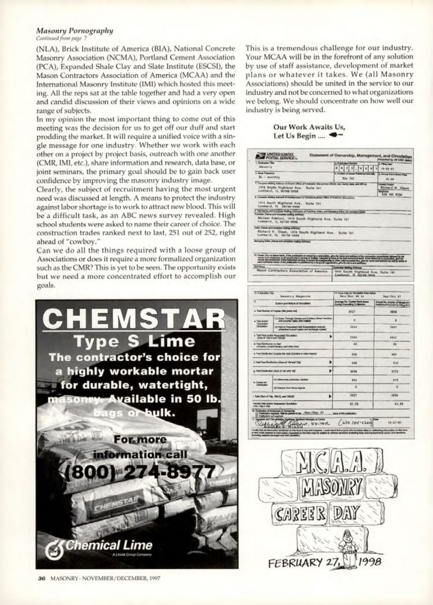 Masonry Magazine December 1997 Page. 36