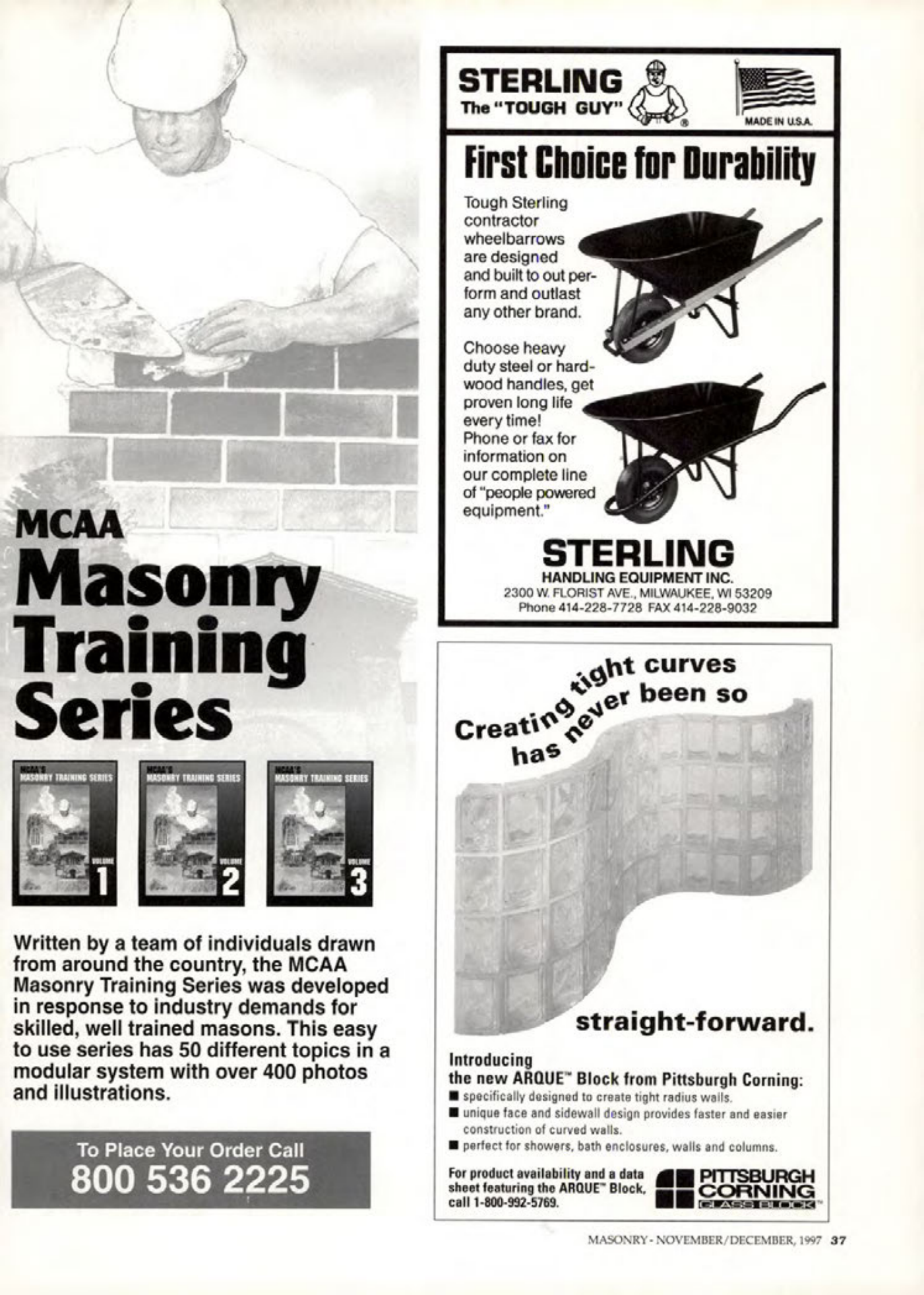Masonry Magazine December 1997 Page. 37
