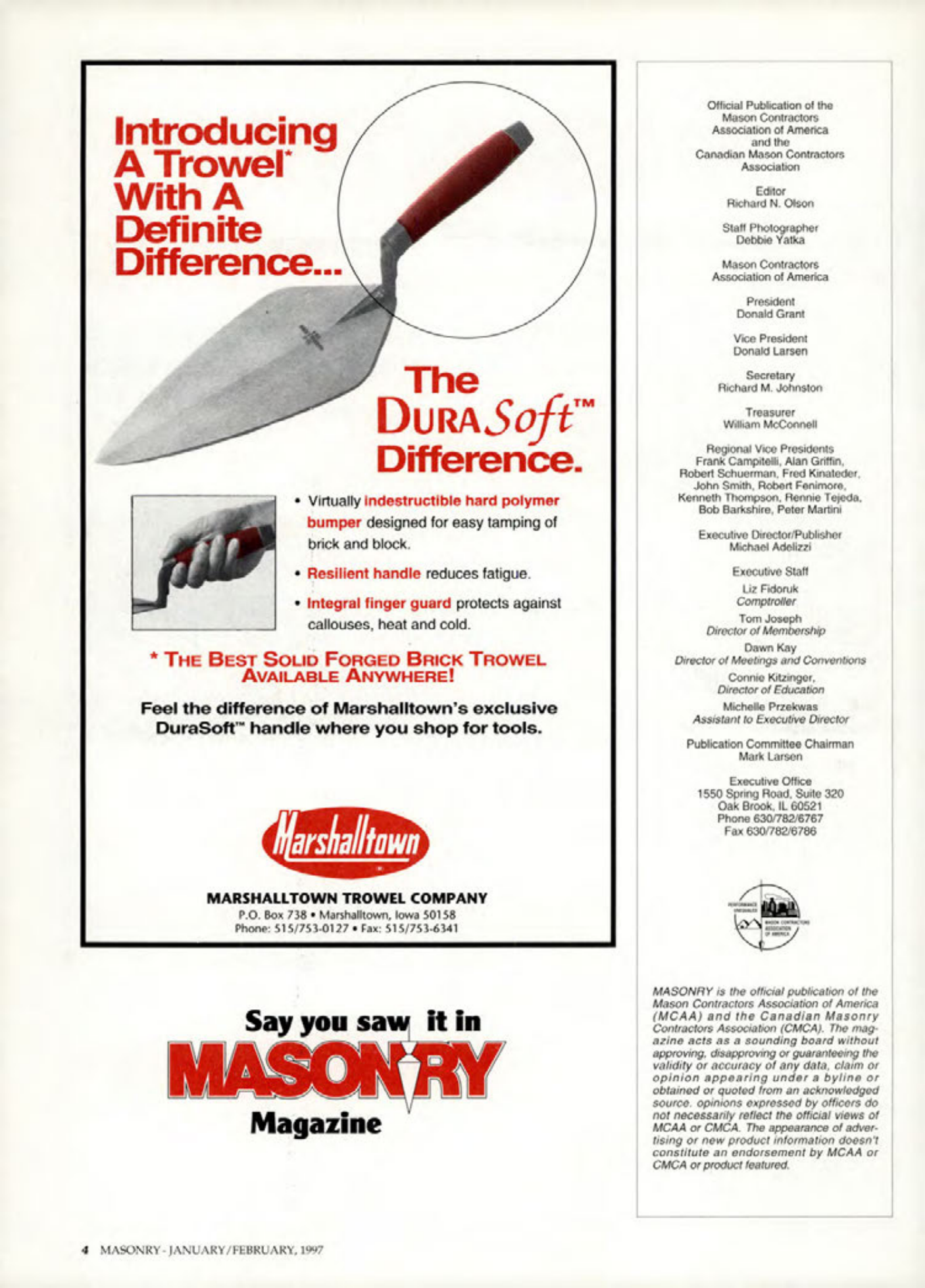 Masonry Magazine February 1997 Page. 4