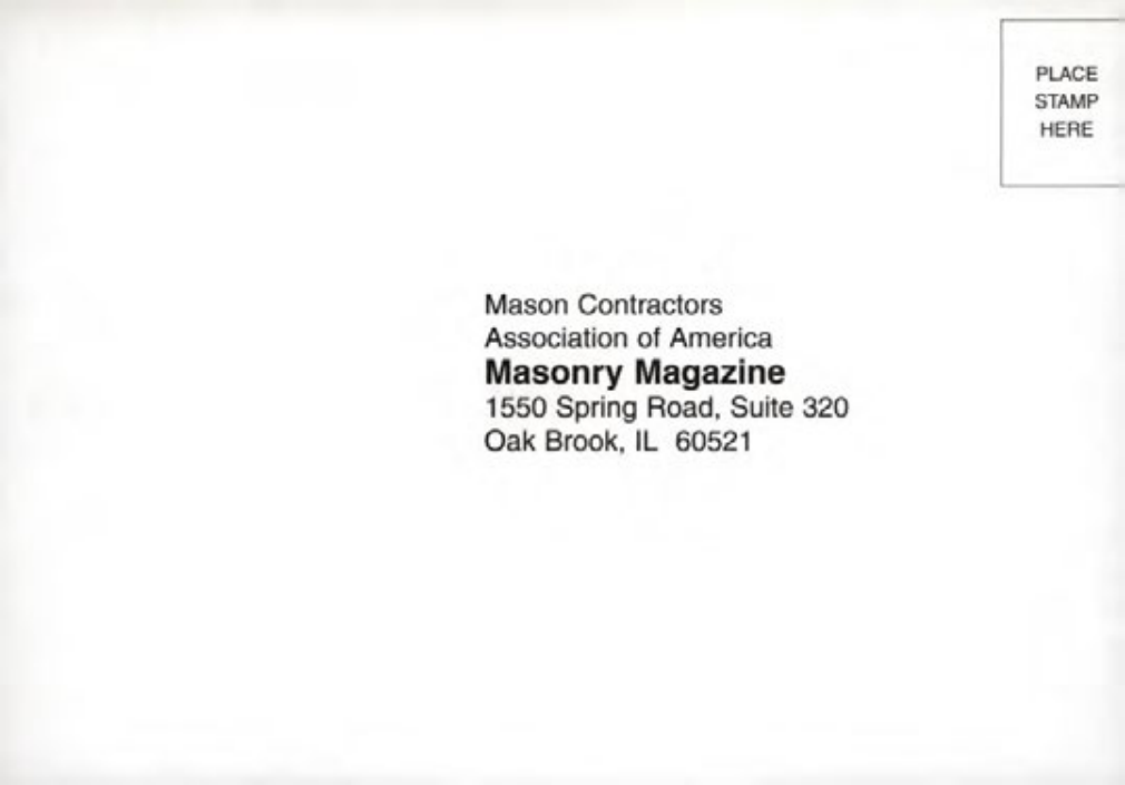 Masonry Magazine February 1997 Page. 12