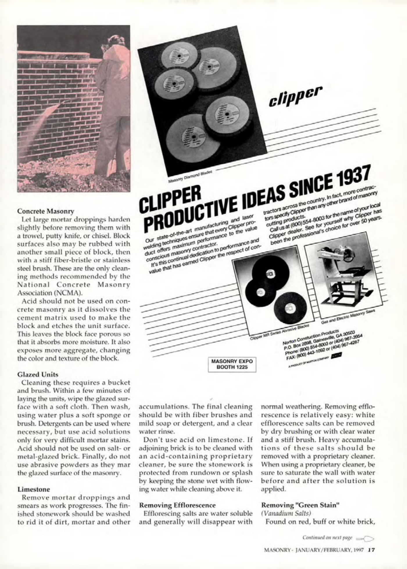 Masonry Magazine February 1997 Page. 19
