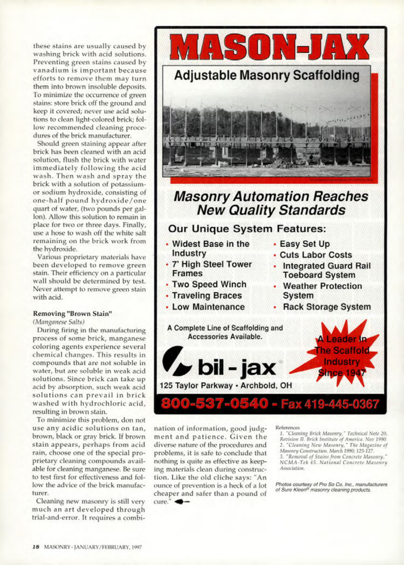 Masonry Magazine February 1997 Page. 20