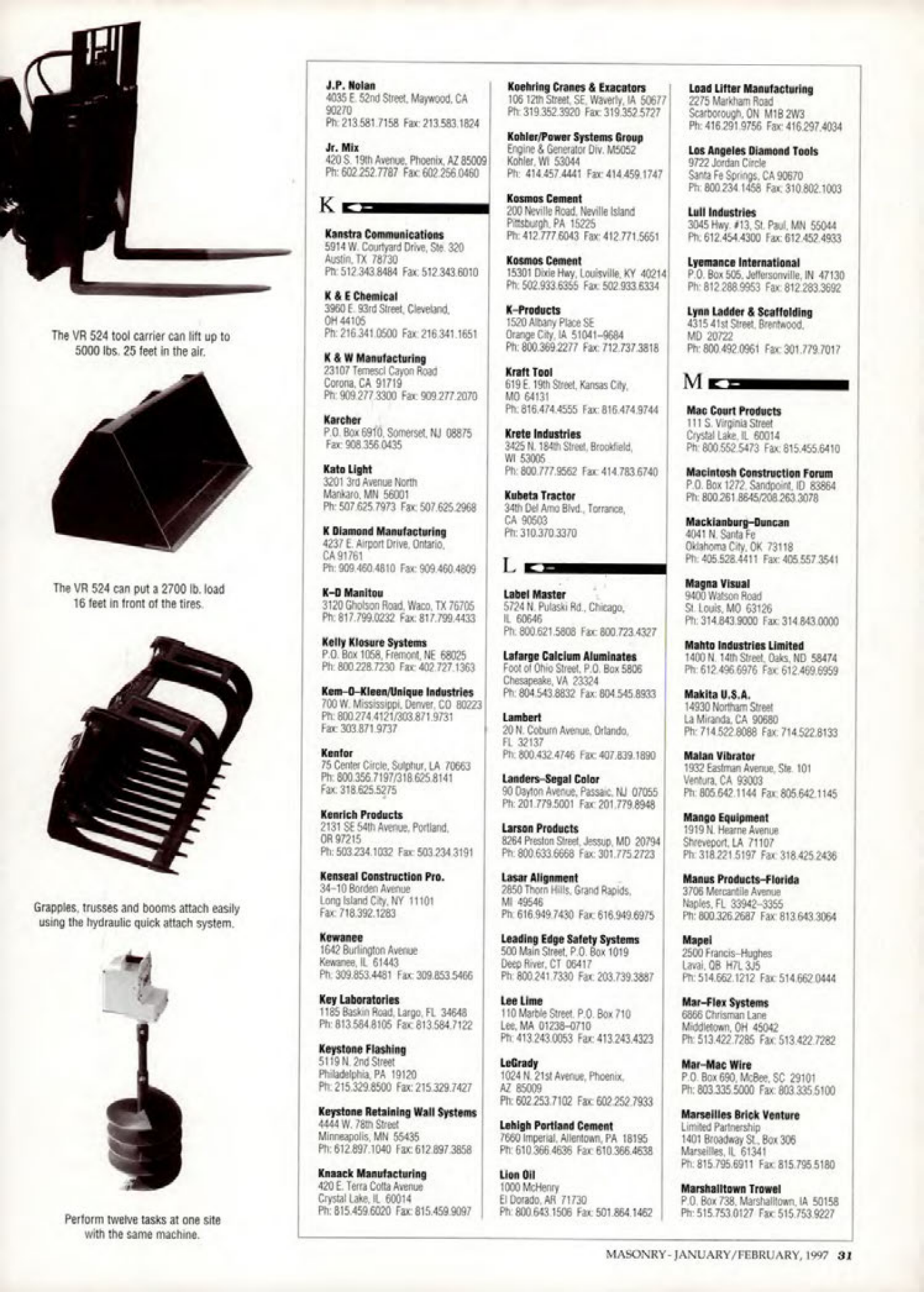 Masonry Magazine February 1997 Page. 33