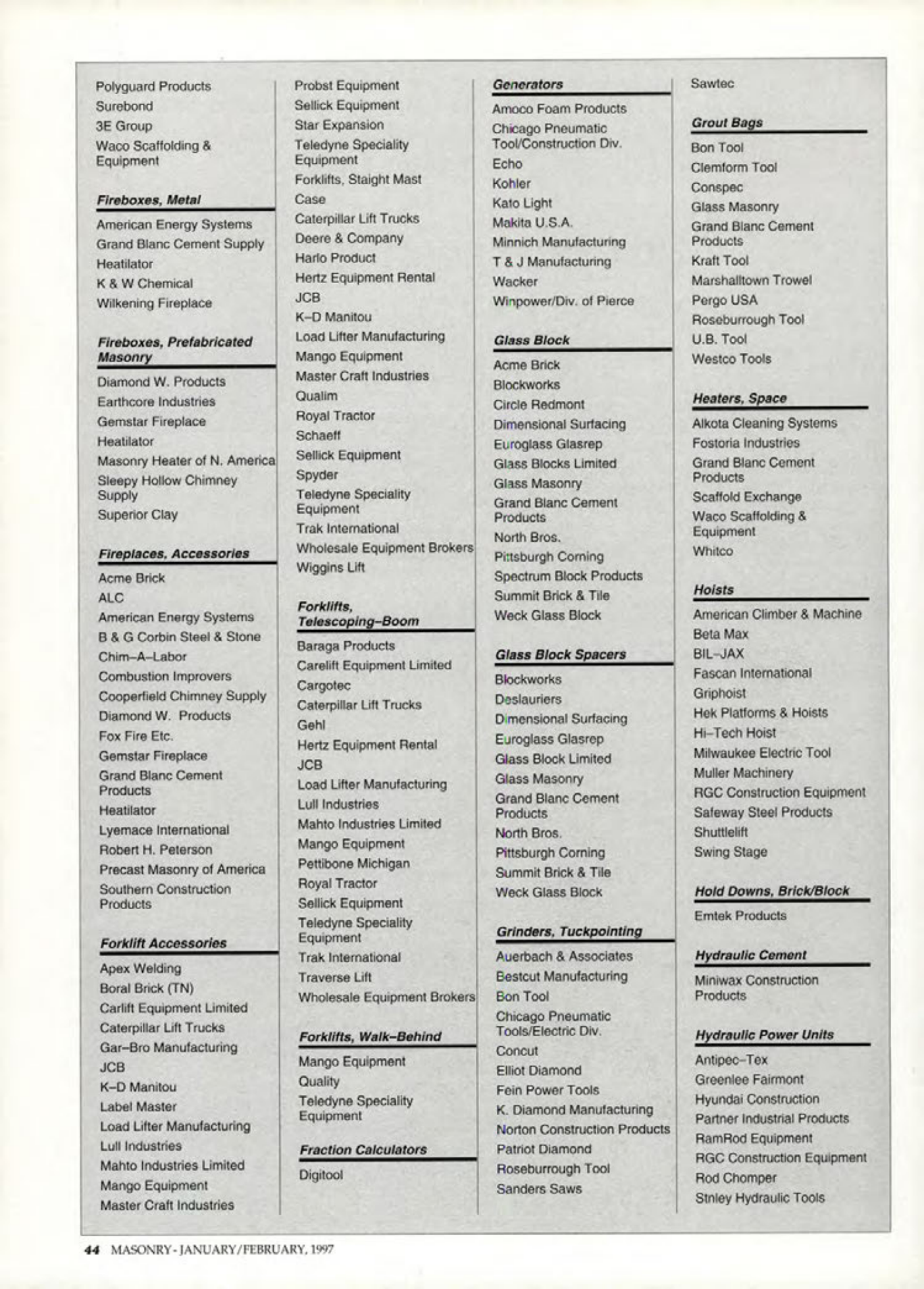 Masonry Magazine February 1997 Page. 46