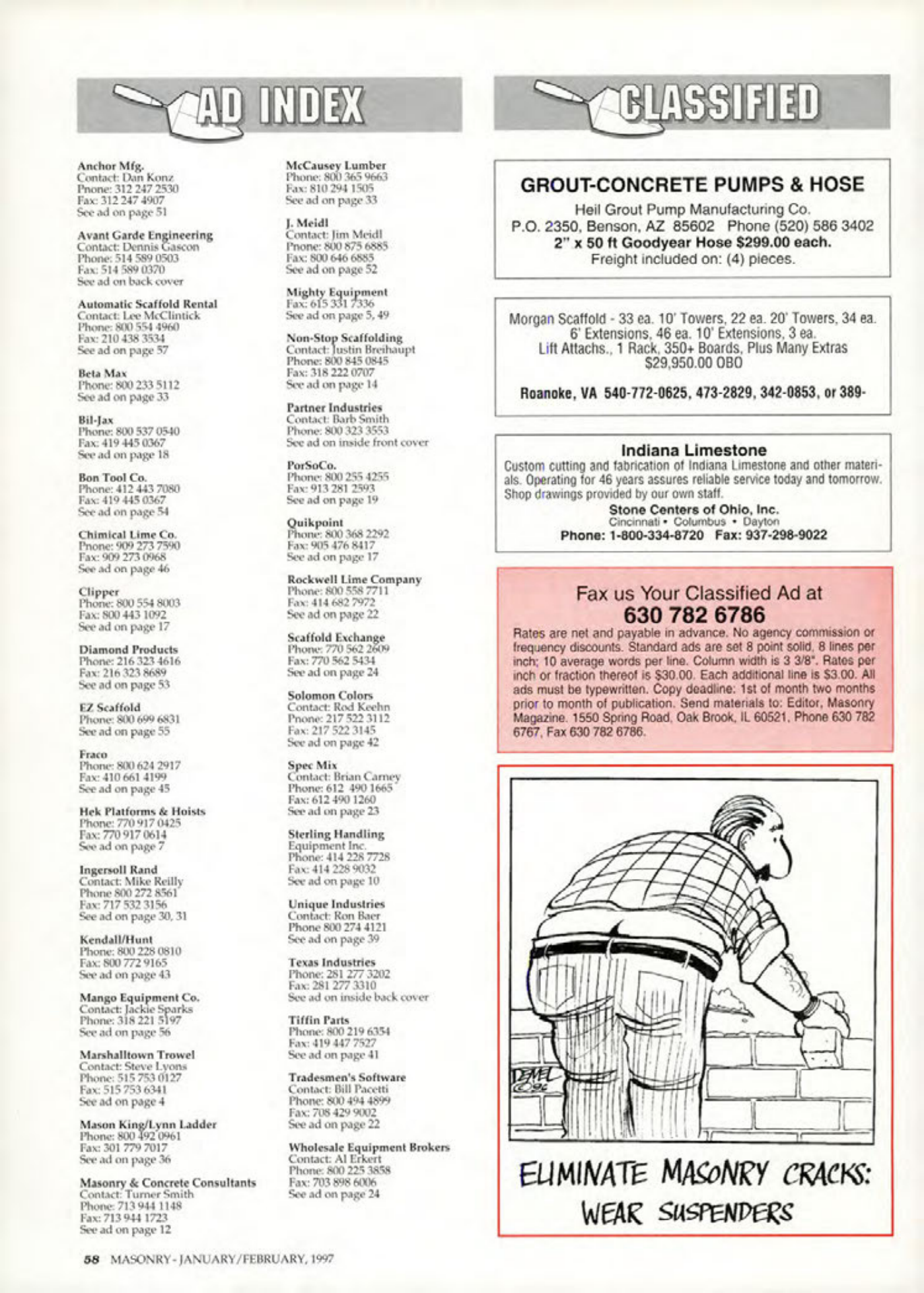 Masonry Magazine February 1997 Page. 60