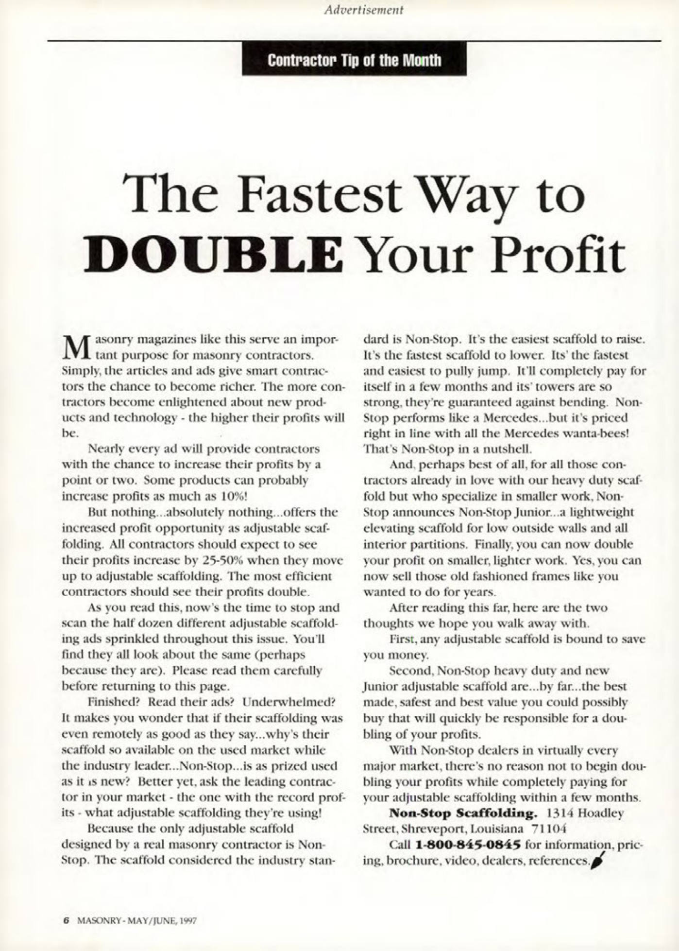 Masonry Magazine June 1997 Page. 6