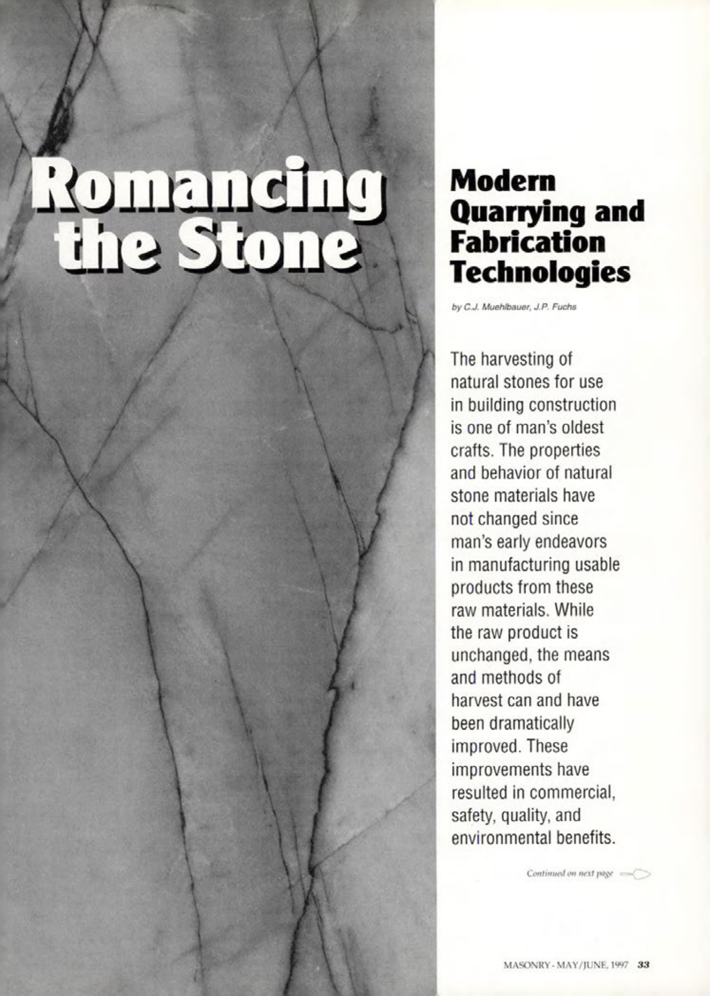 Masonry Magazine June 1997 Page. 33