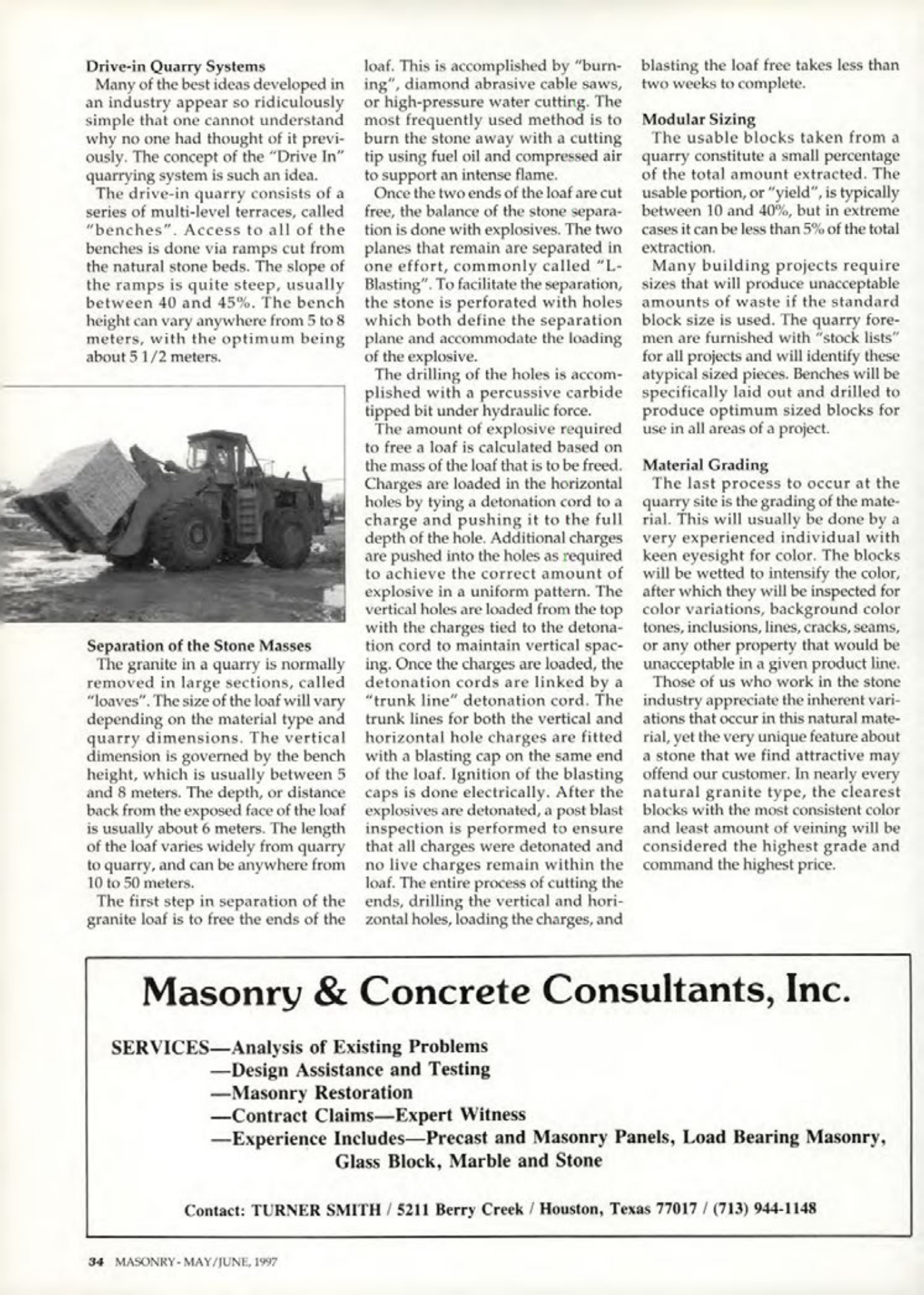Masonry Magazine June 1997 Page. 34