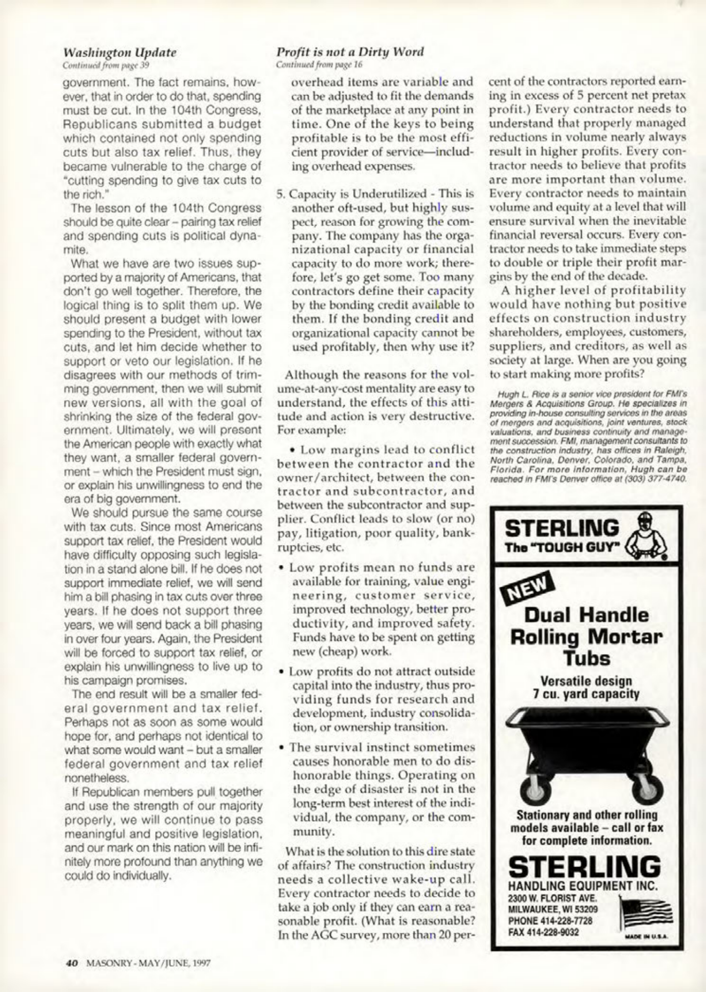 Masonry Magazine June 1997 Page. 40