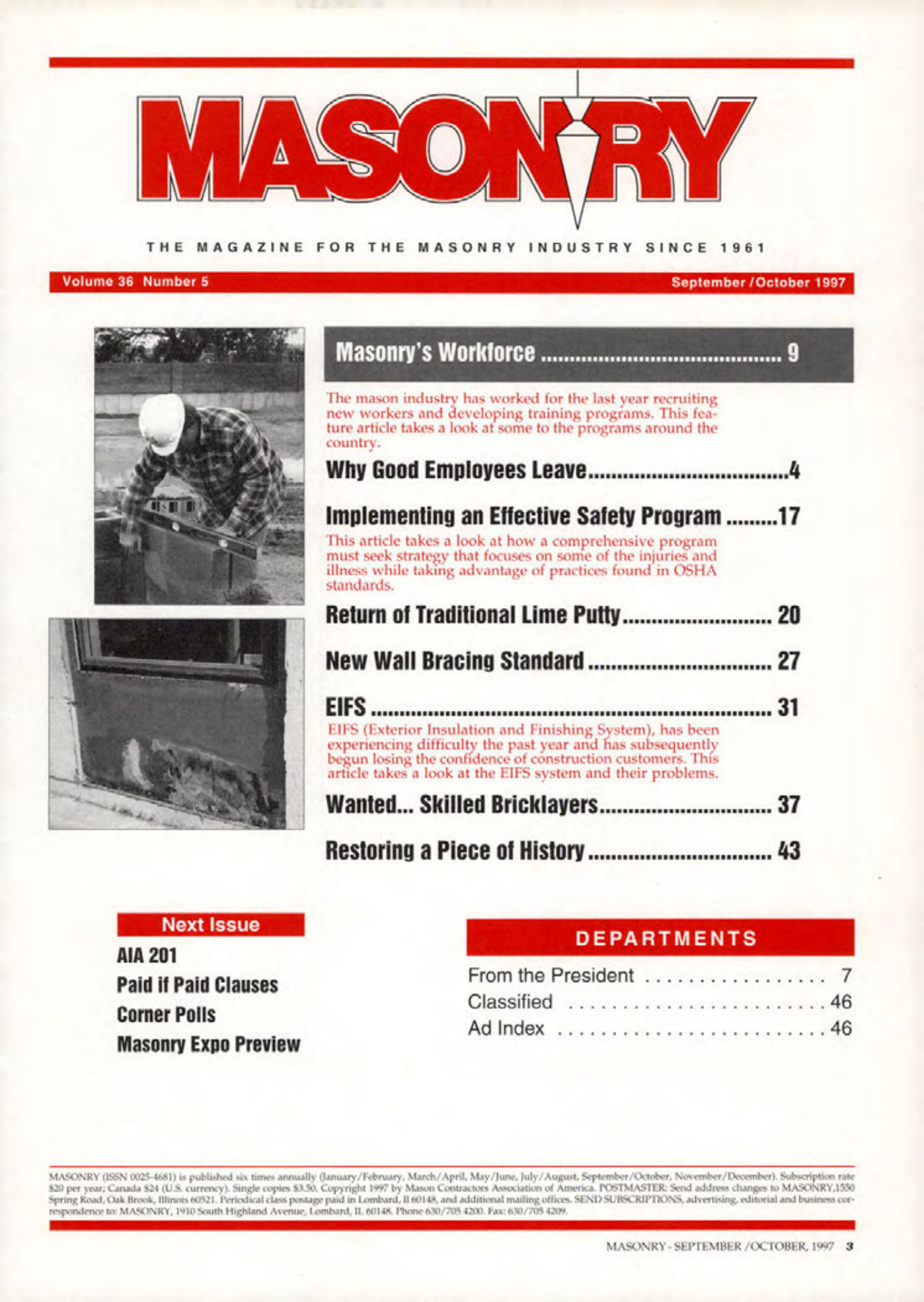 Masonry Magazine October 1997 Page. 3