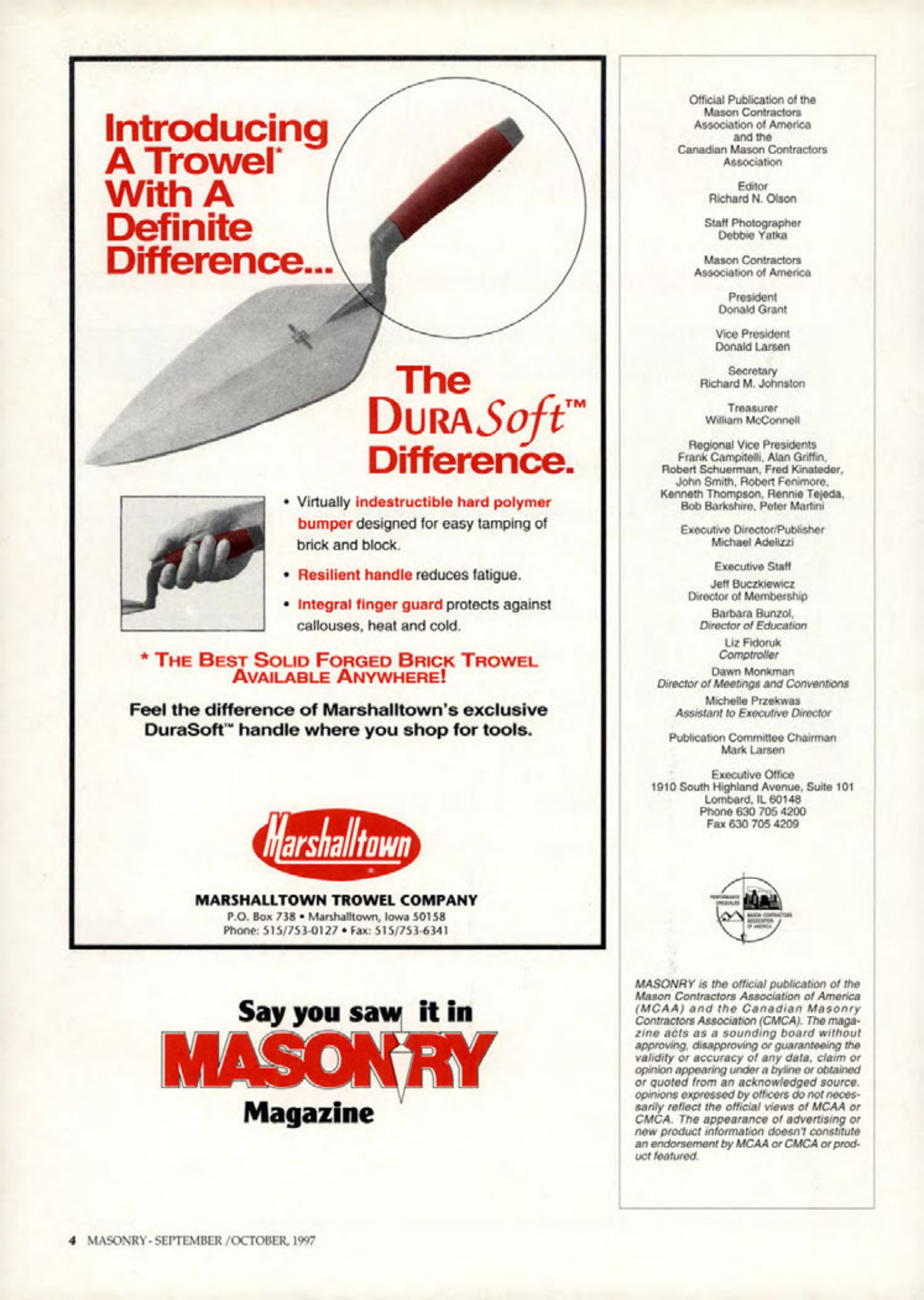 Masonry Magazine October 1997 Page. 4