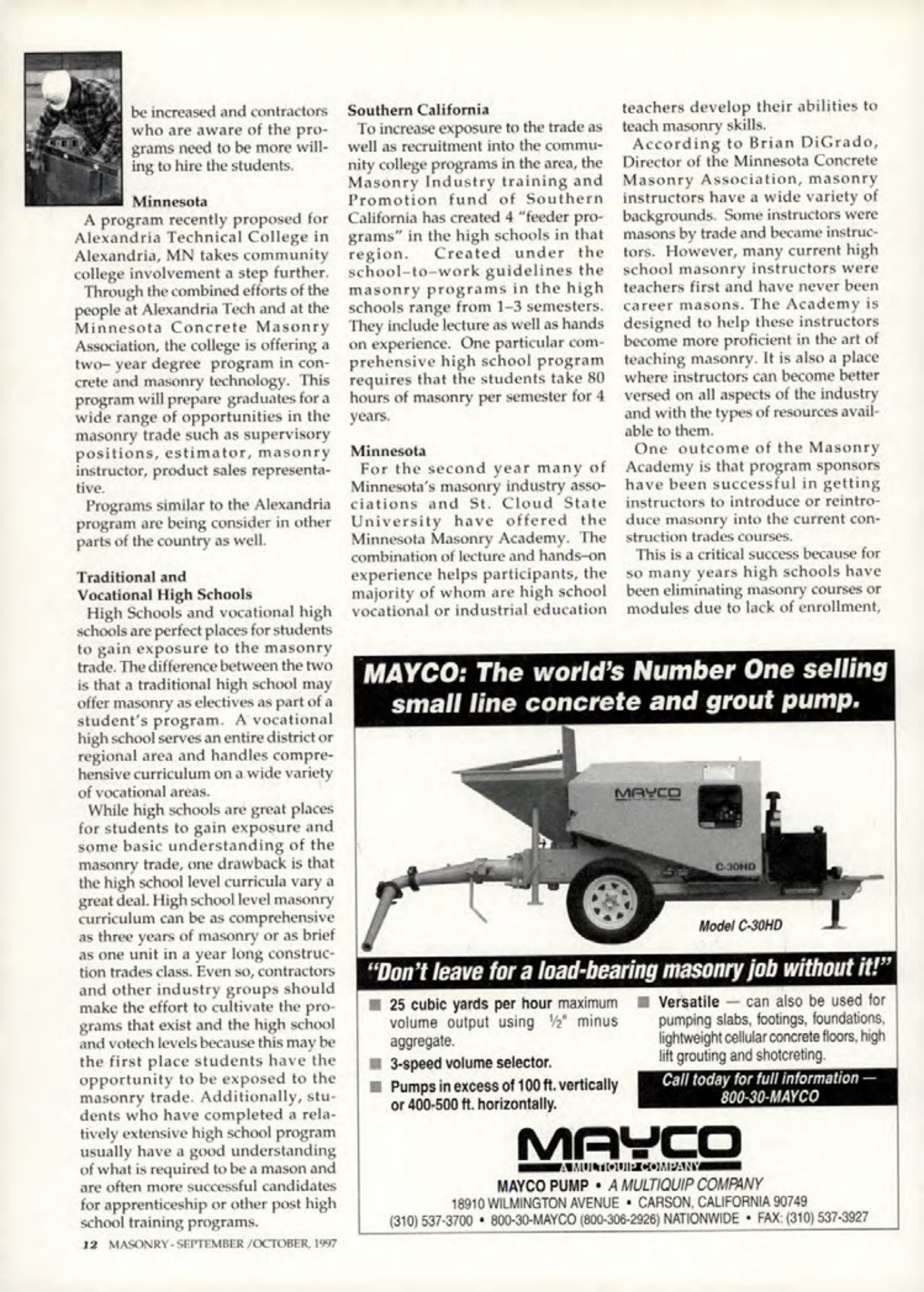 Masonry Magazine October 1997 Page. 12