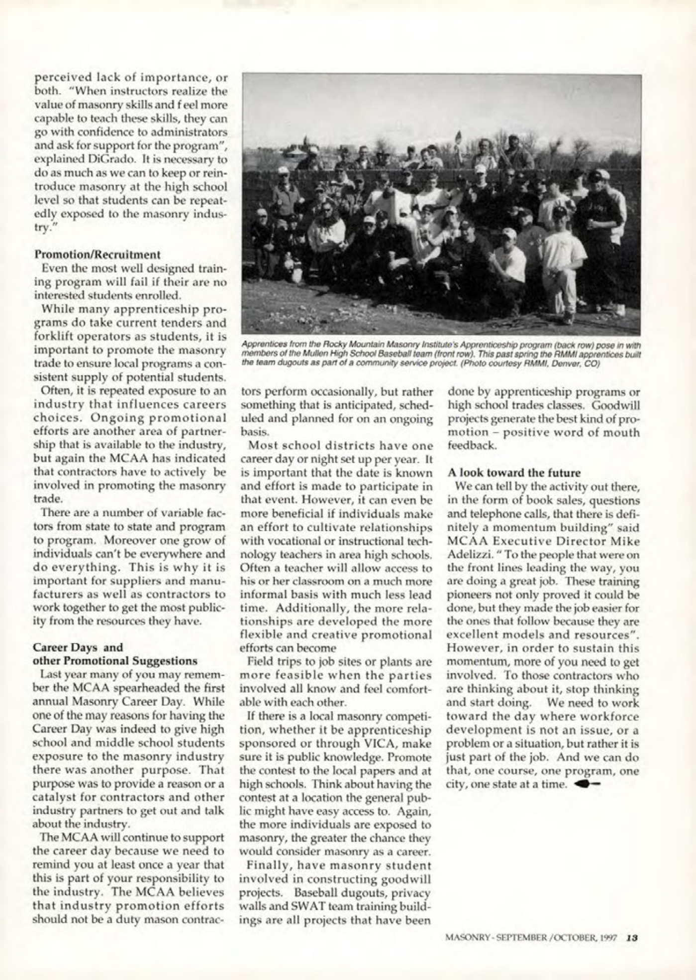 Masonry Magazine October 1997 Page. 13