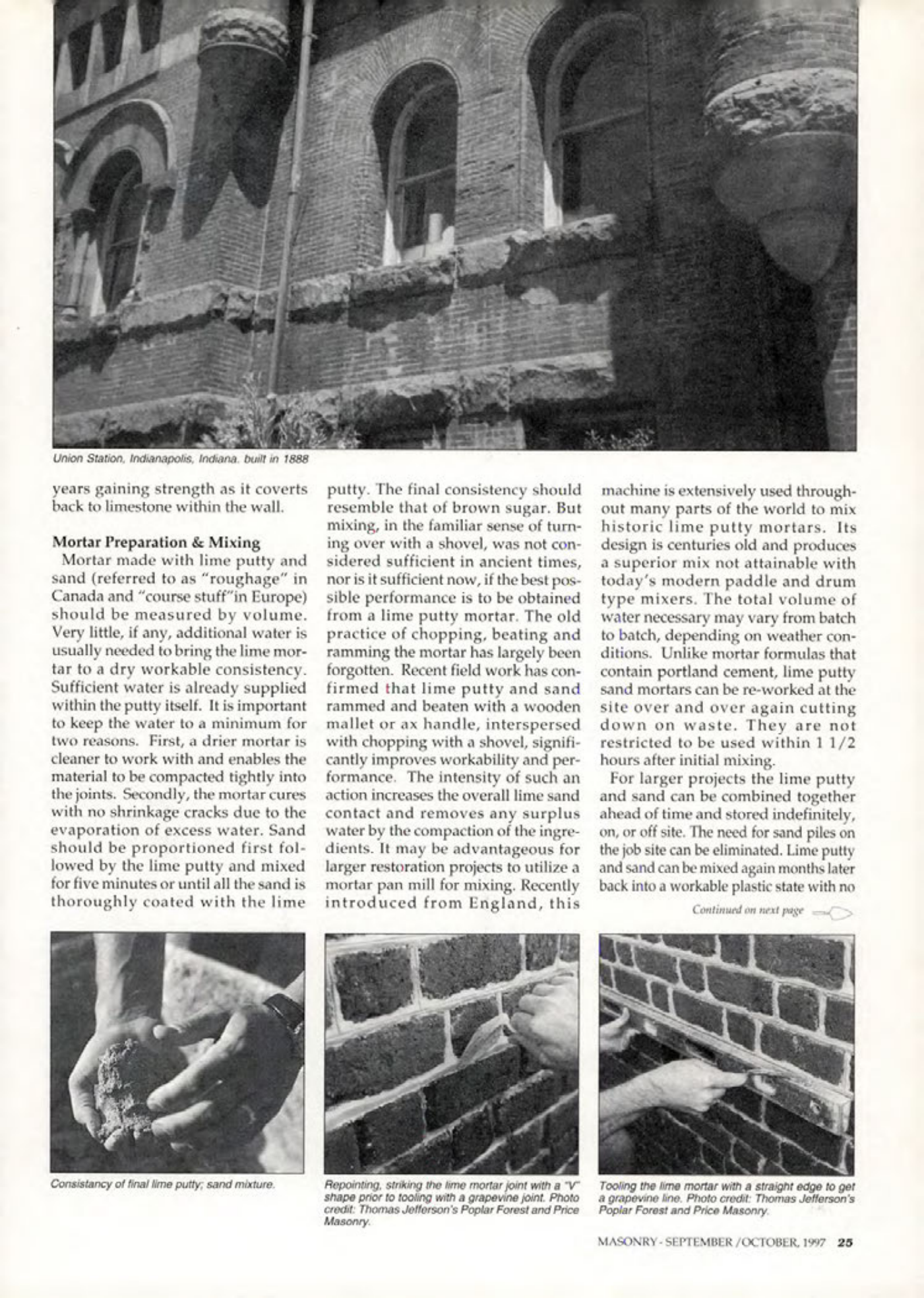 Masonry Magazine October 1997 Page. 25