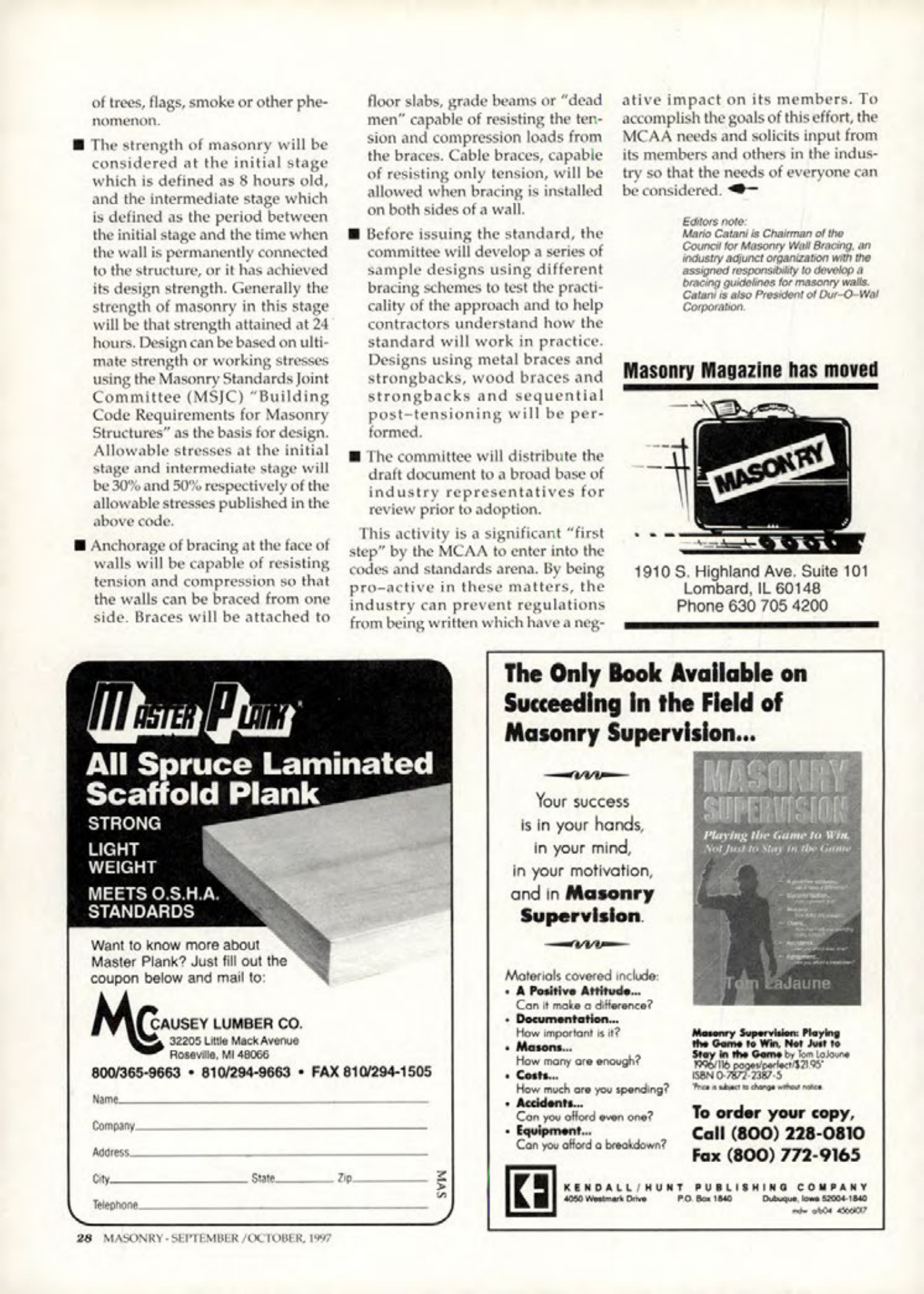 Masonry Magazine October 1997 Page. 28