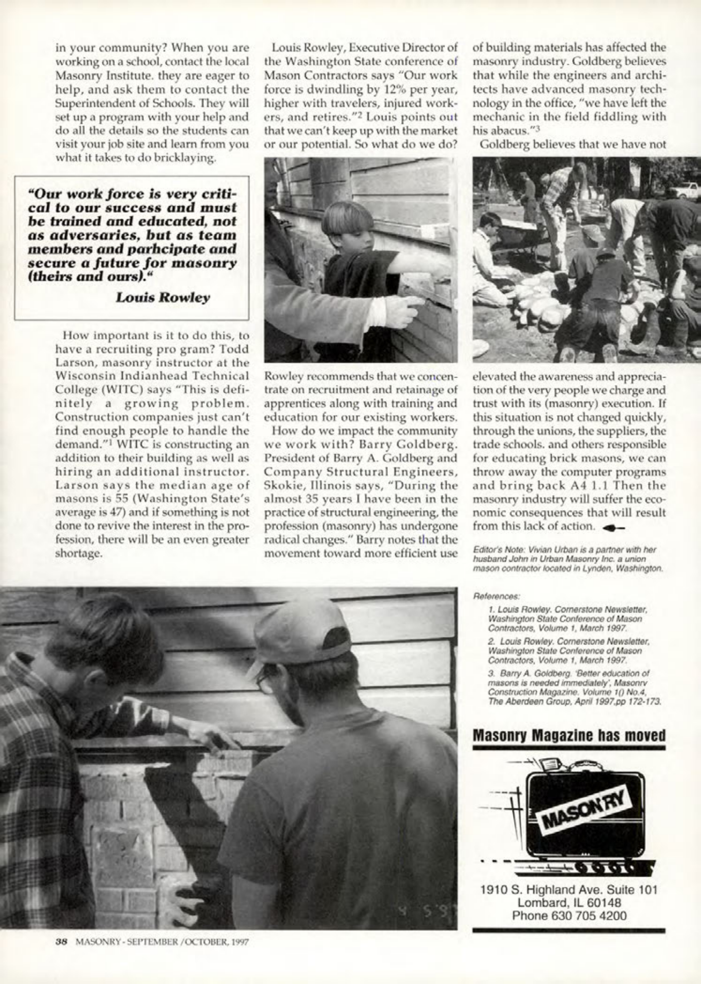 Masonry Magazine October 1997 Page. 38