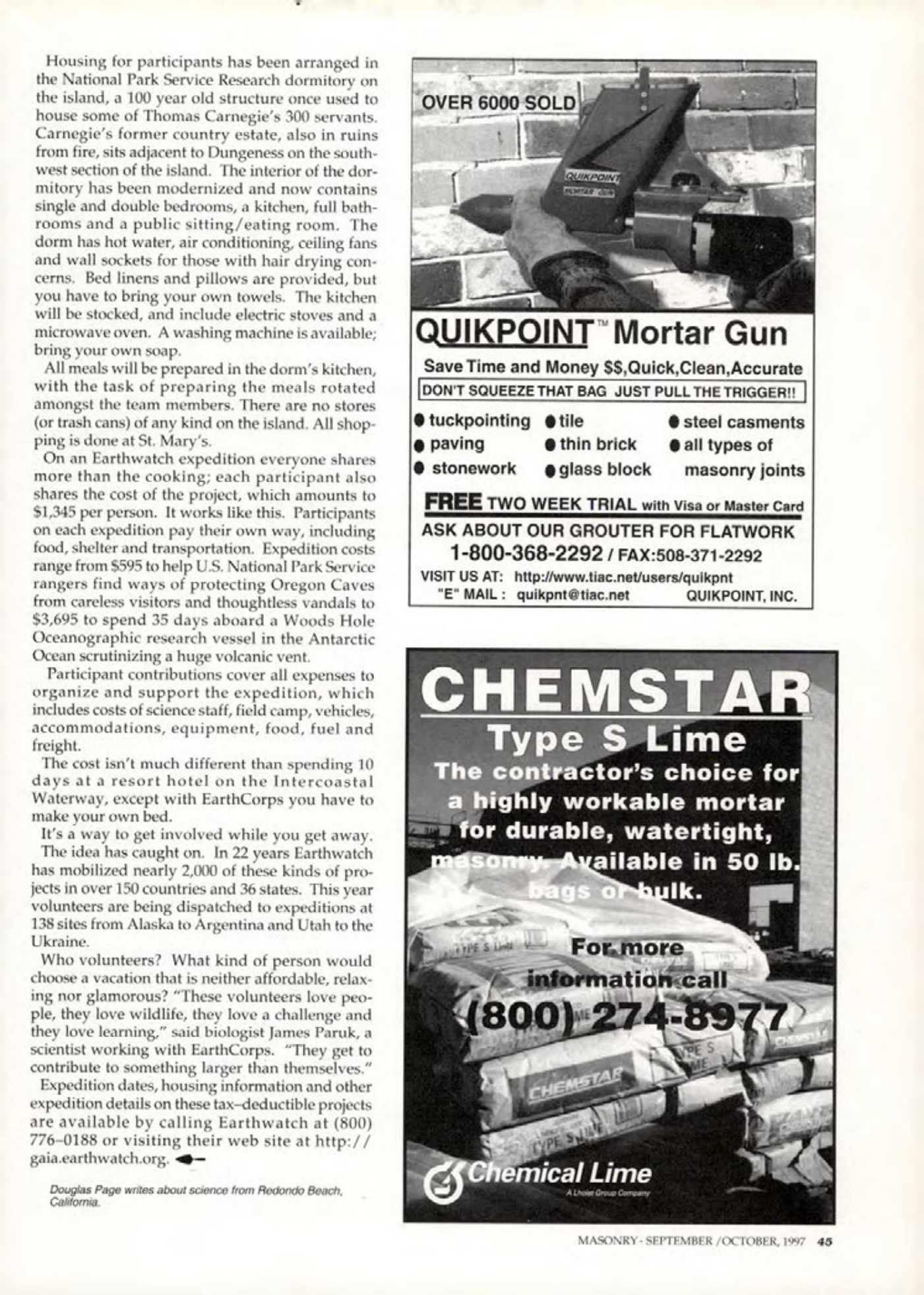 Masonry Magazine October 1997 Page. 45
